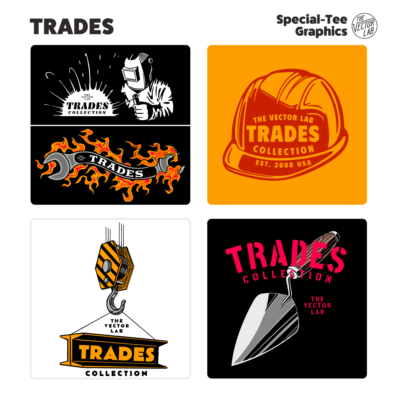 Trades graphic logo templates