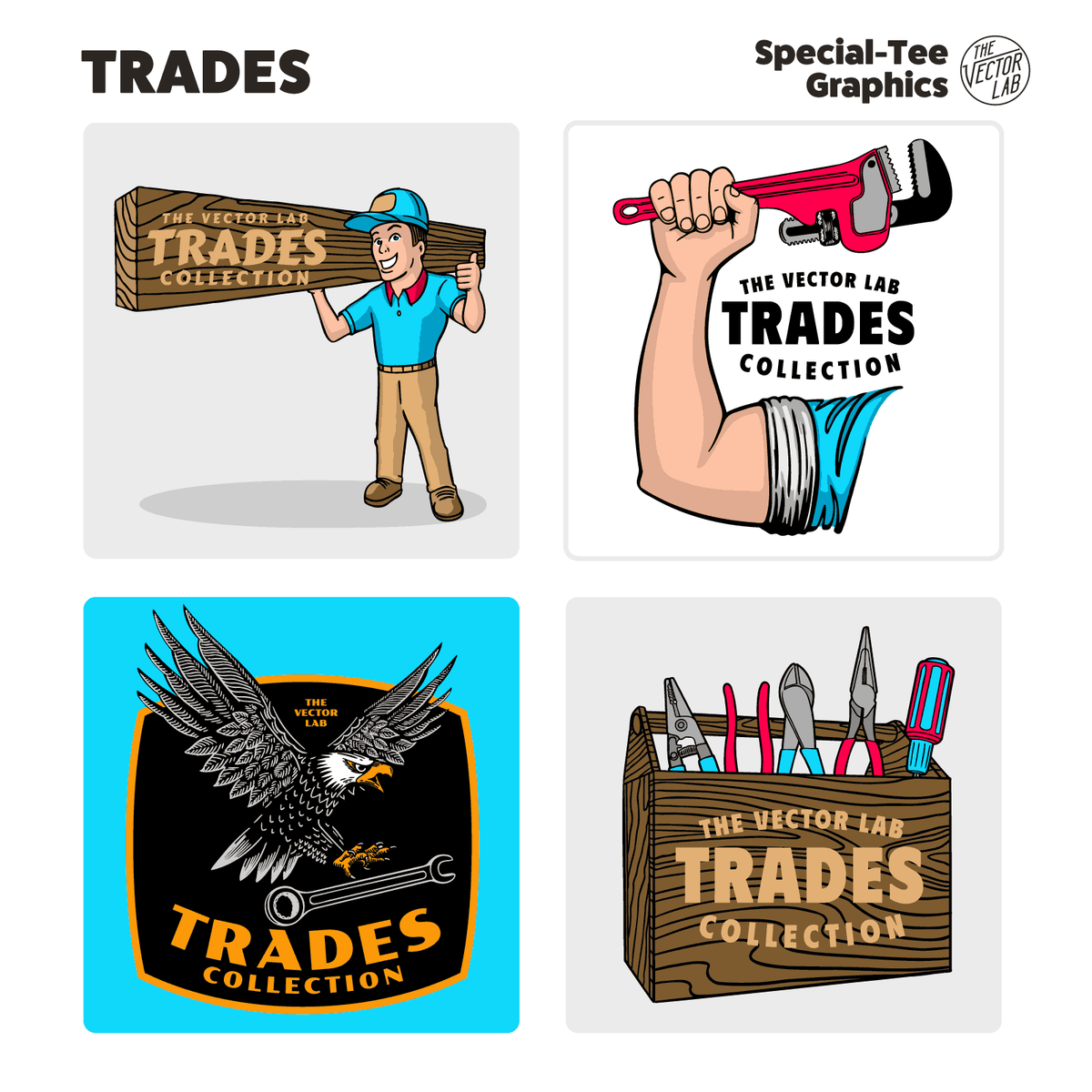 Trades graphic logo templates