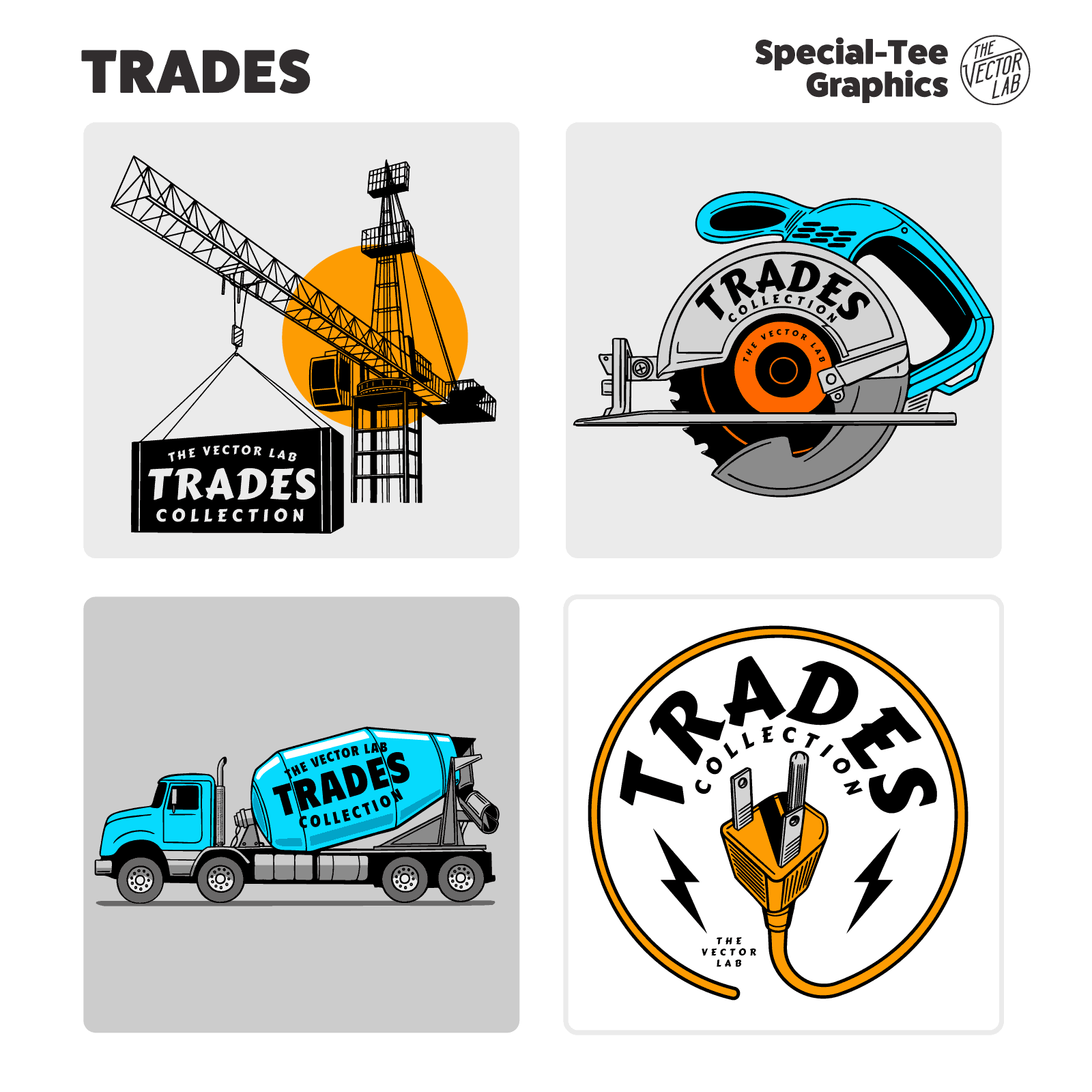 Trades graphic logo templates