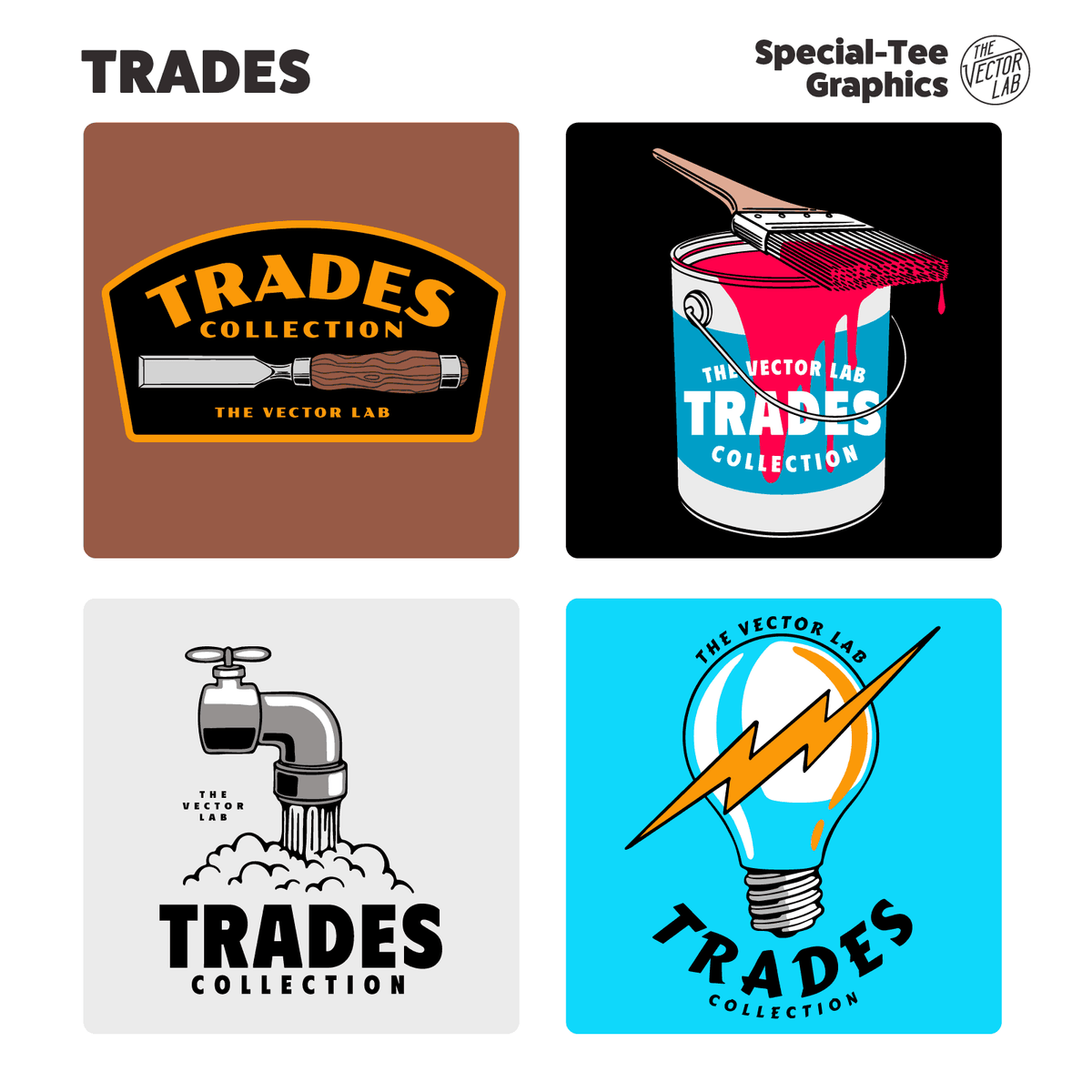 Trades graphic logo templates
