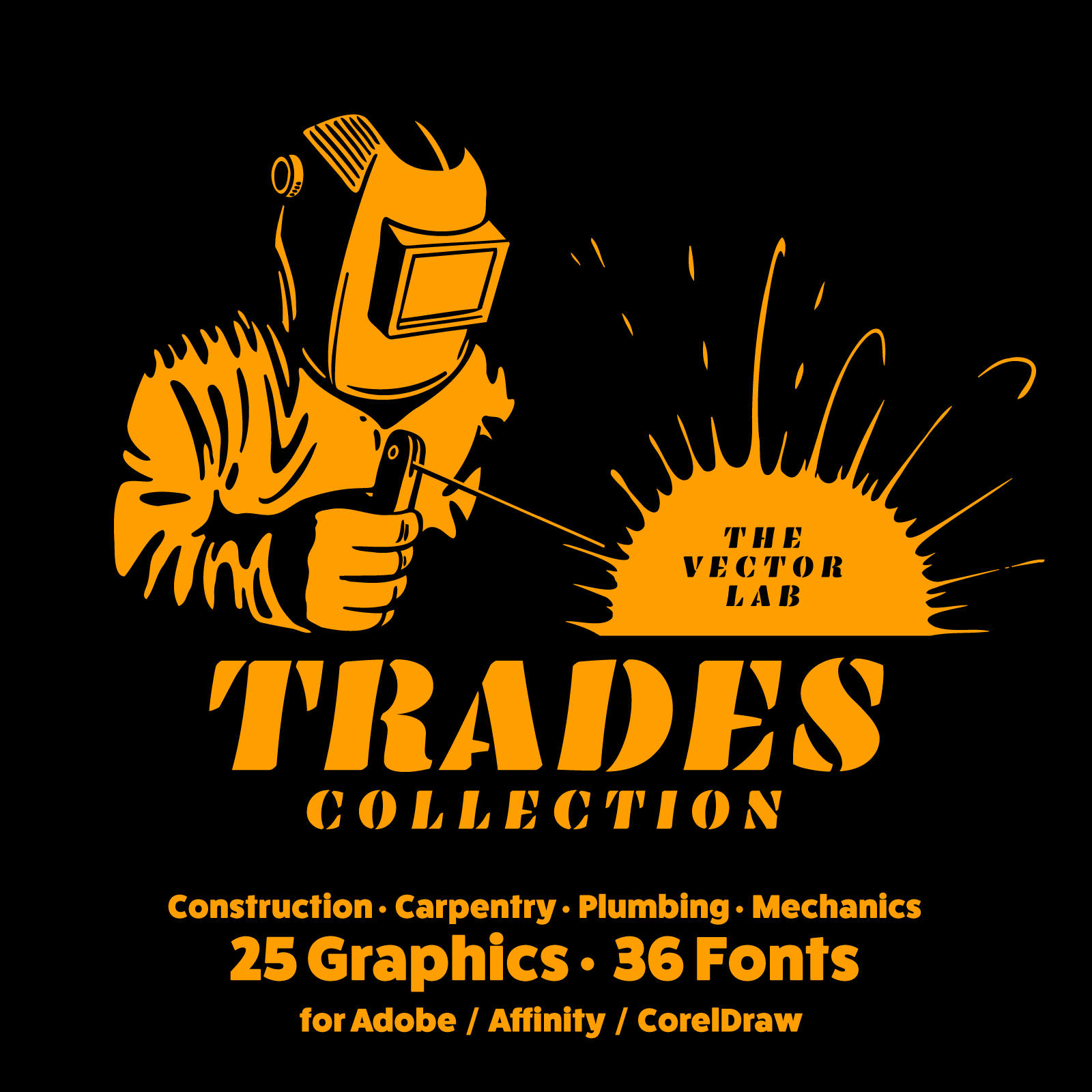 Trades graphic logo templates welding