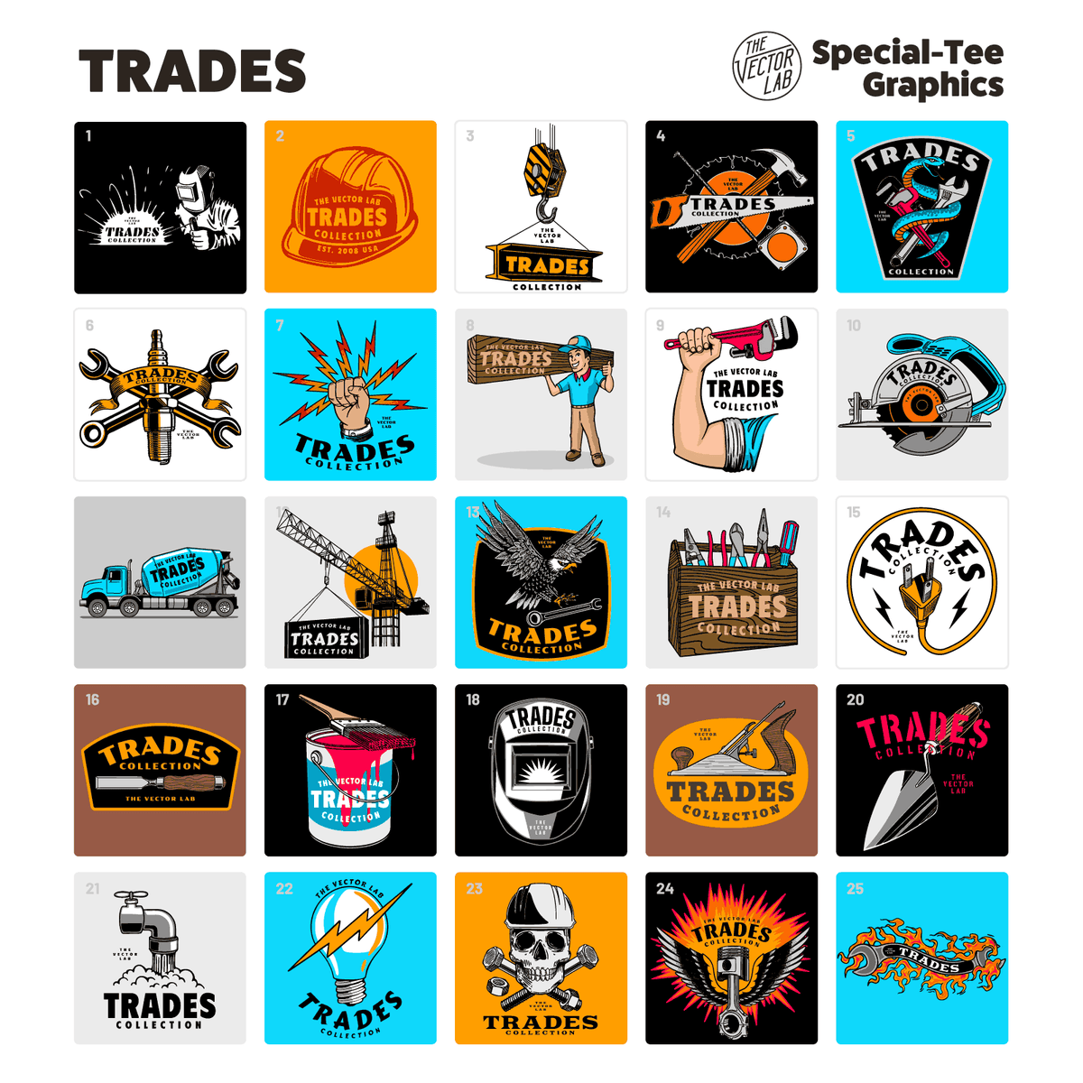 Trades graphic logo templates
