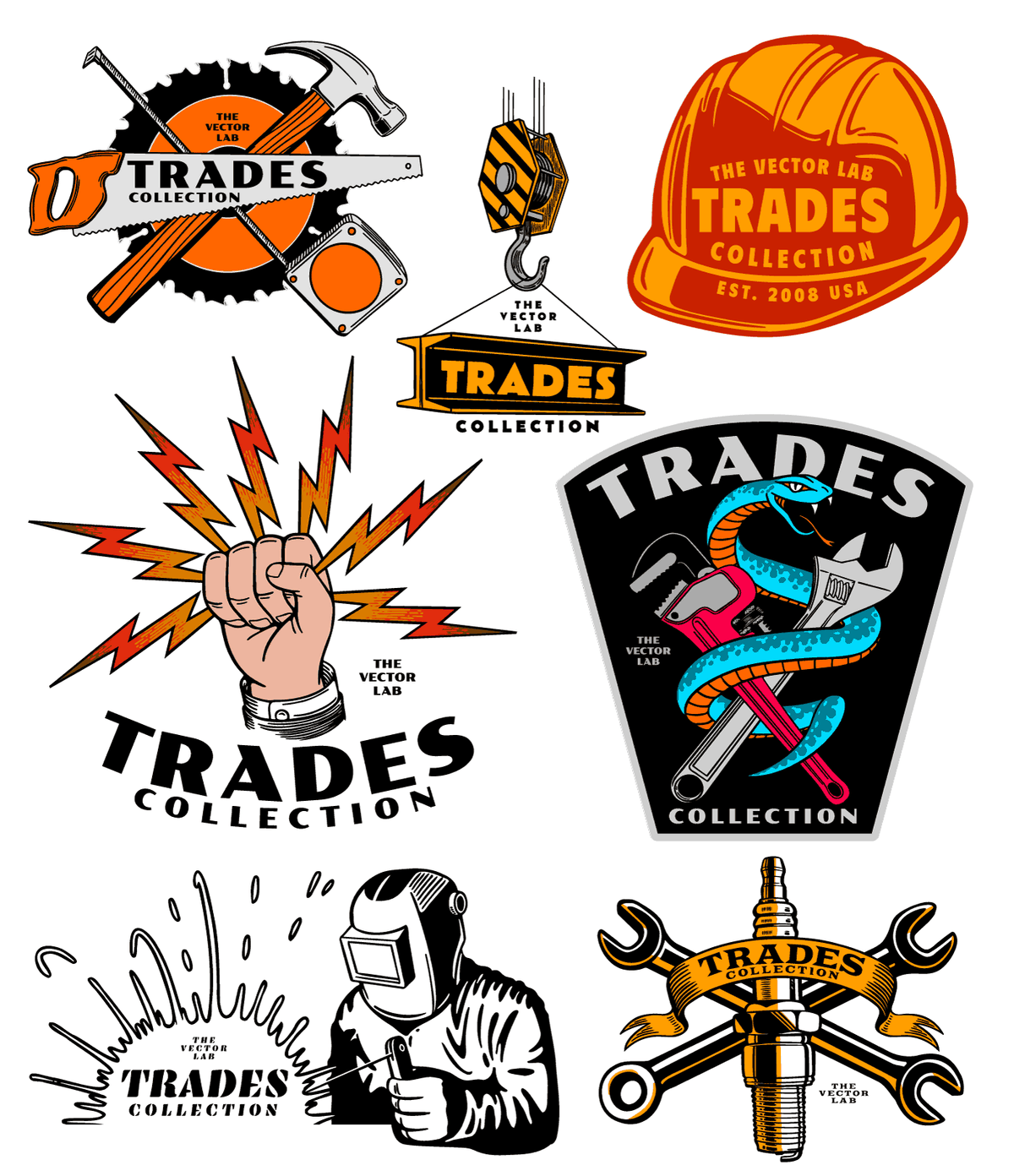 Trades graphic logo templates