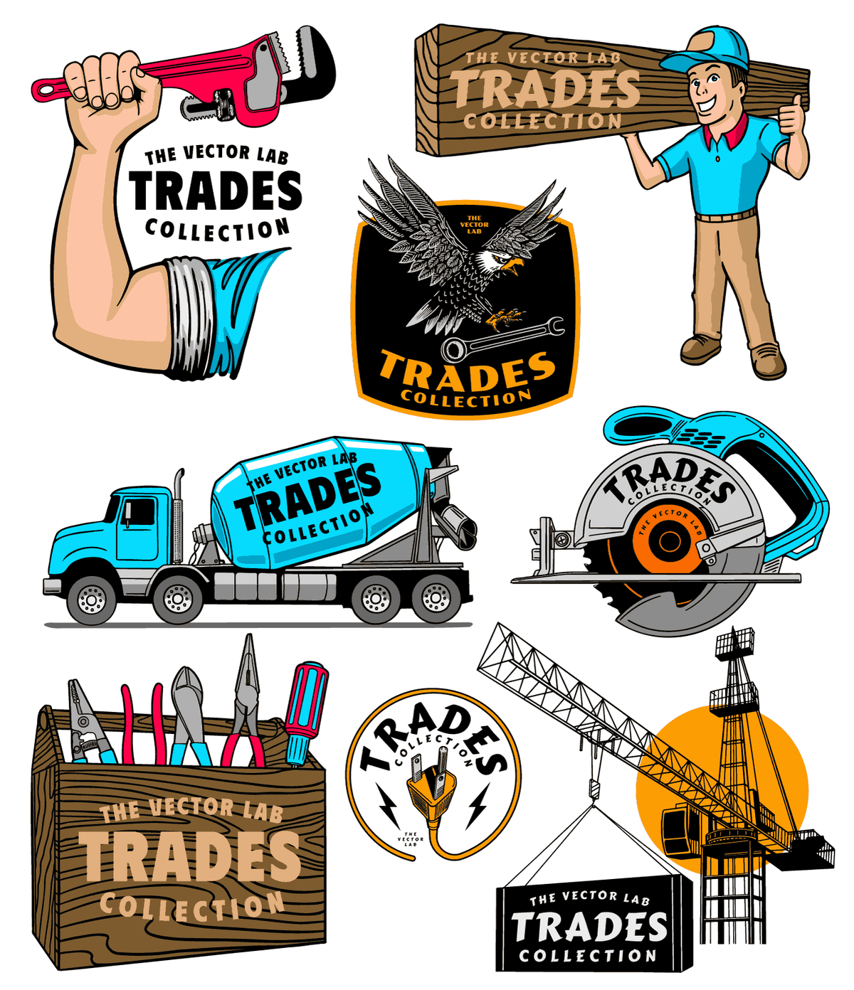 Trades graphic logo templates