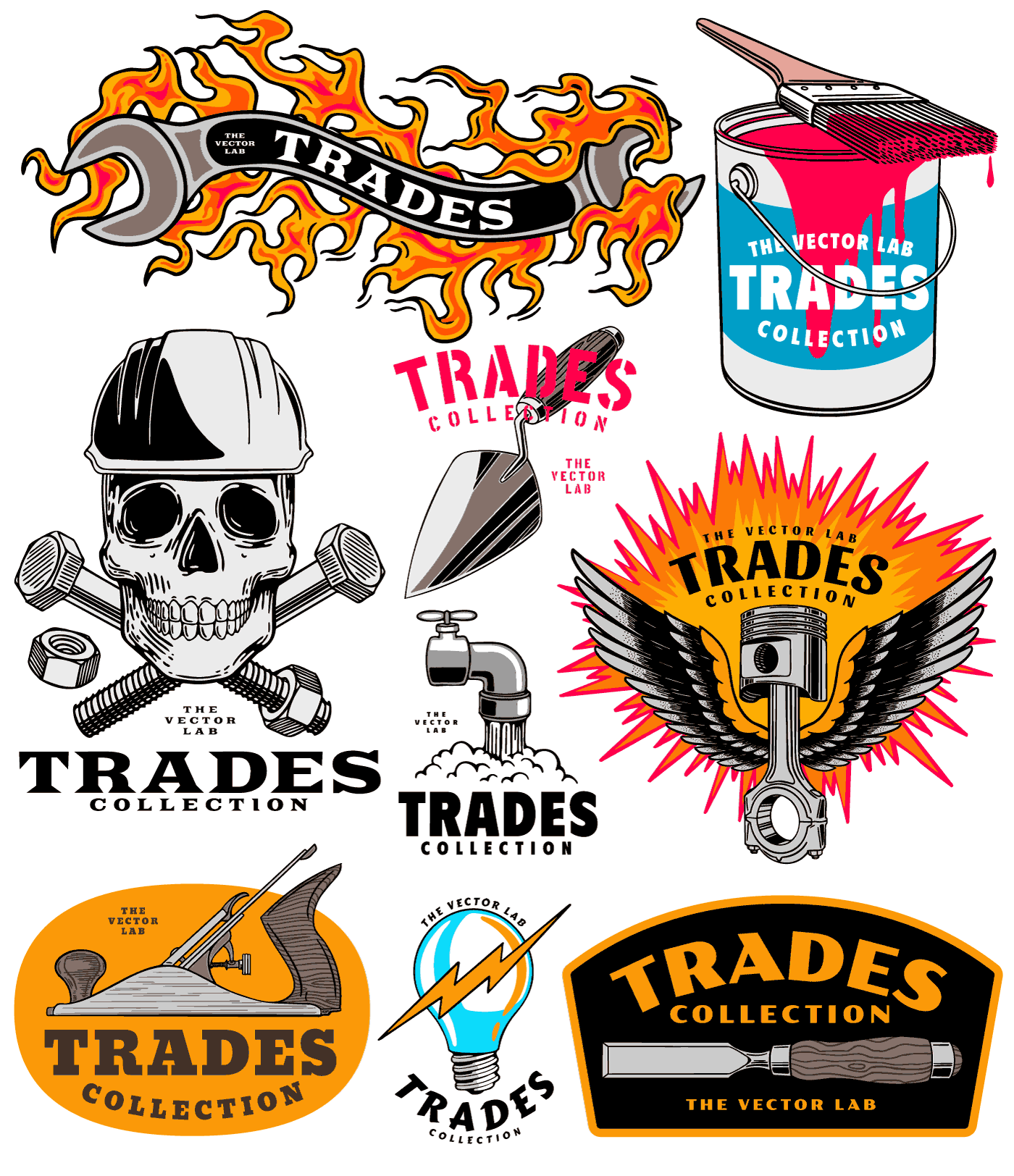 Trades graphic logo templates