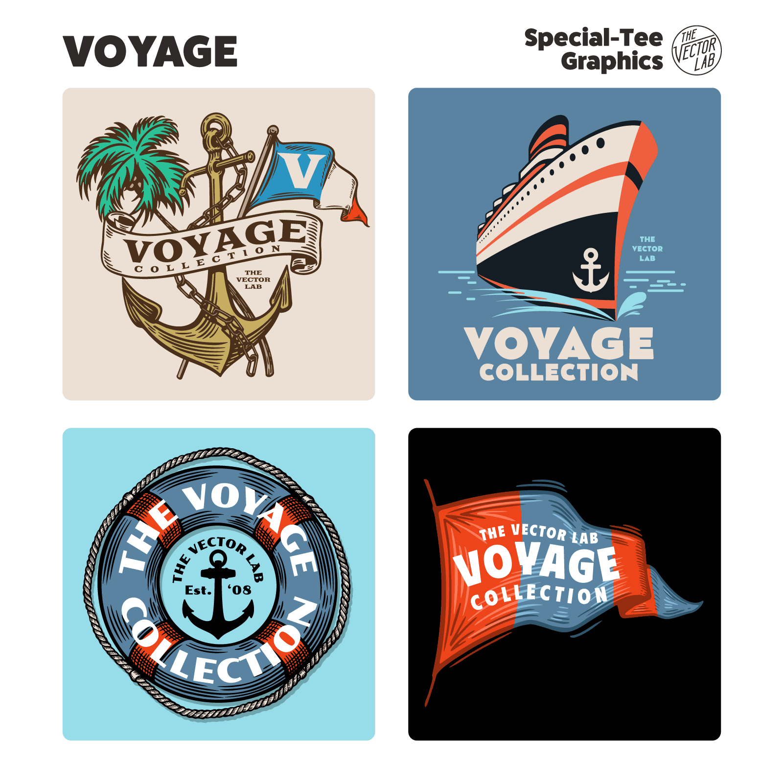 Voyage Nautical Graphic Logo Templates