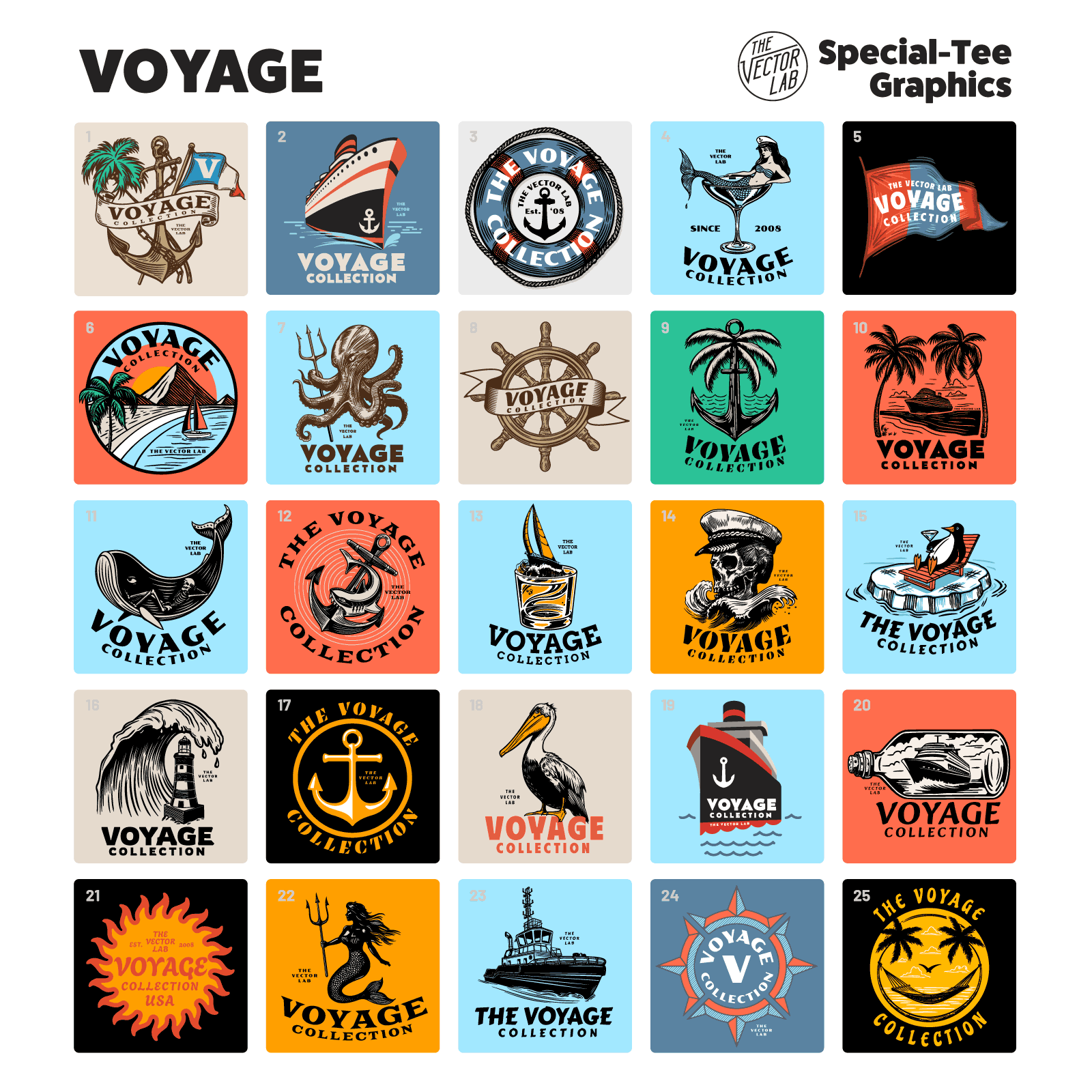 Voyage Nautical Graphic Logo Templates