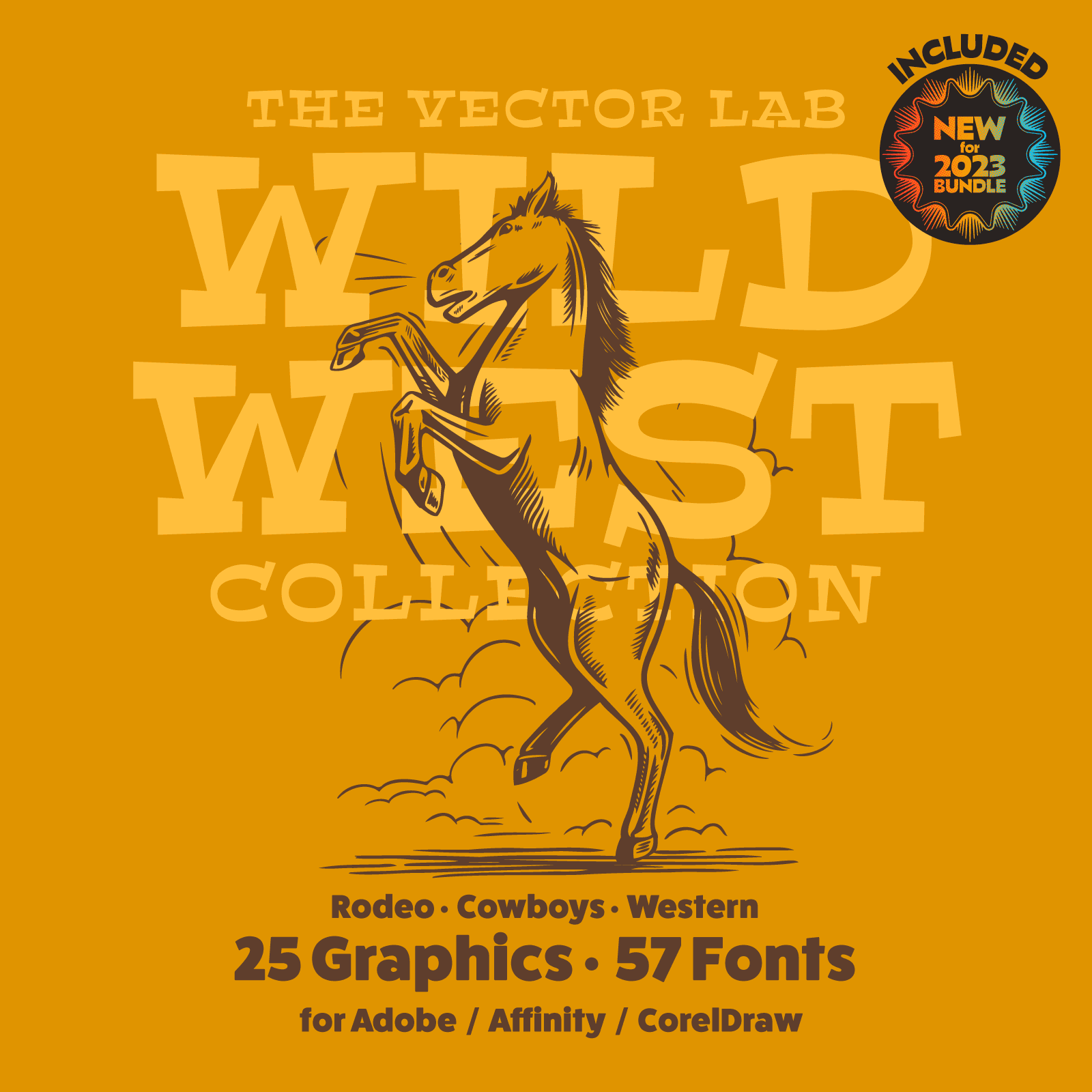 Wild West Graphic Logo Templates Western Cowboy Rodeo