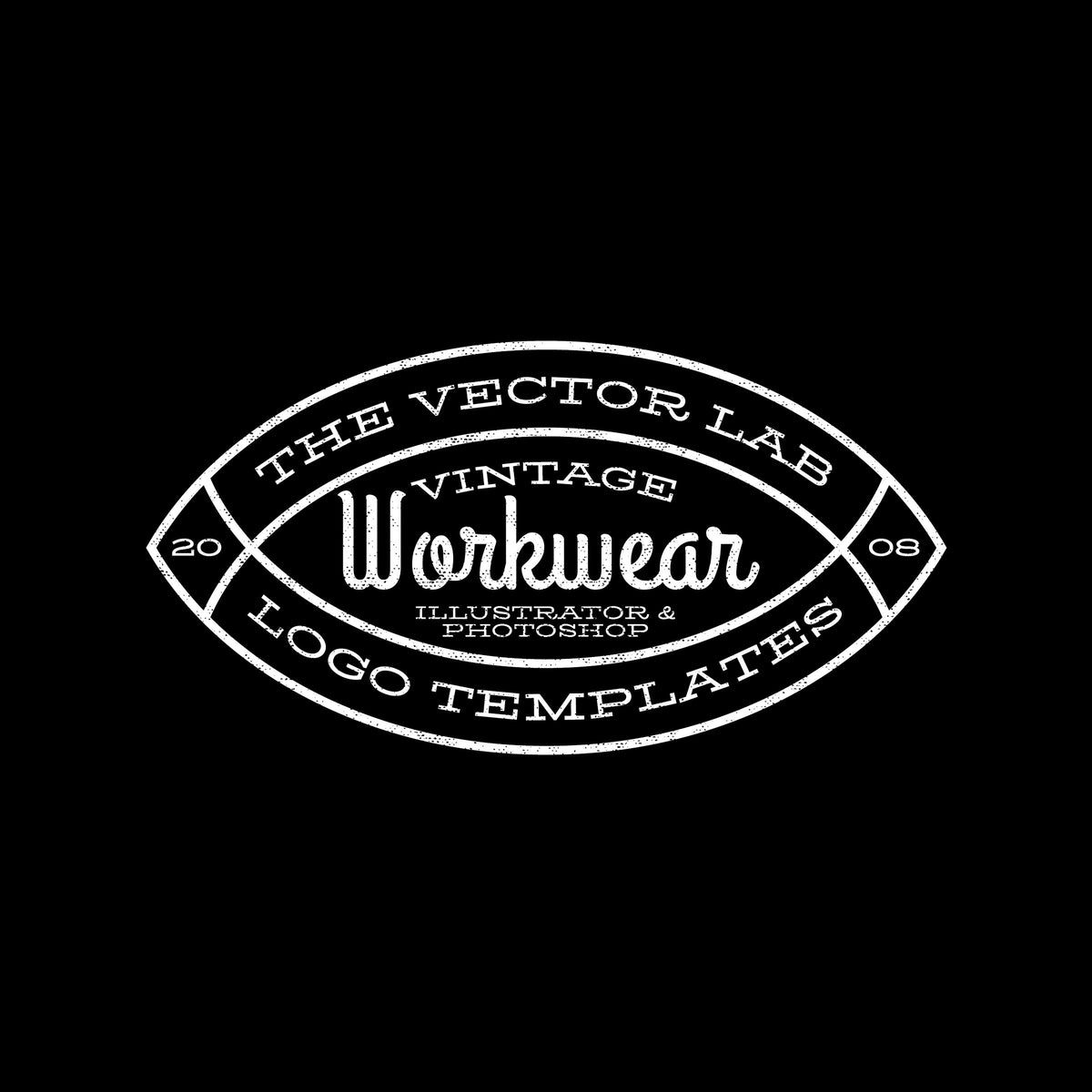Vintage Workwear Logo Templates for Photoshop and Illustrator