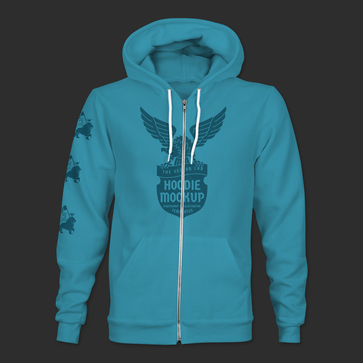 Men's Hoodie Sweatshirt Mockup Templates for Photoshop and Illustrator