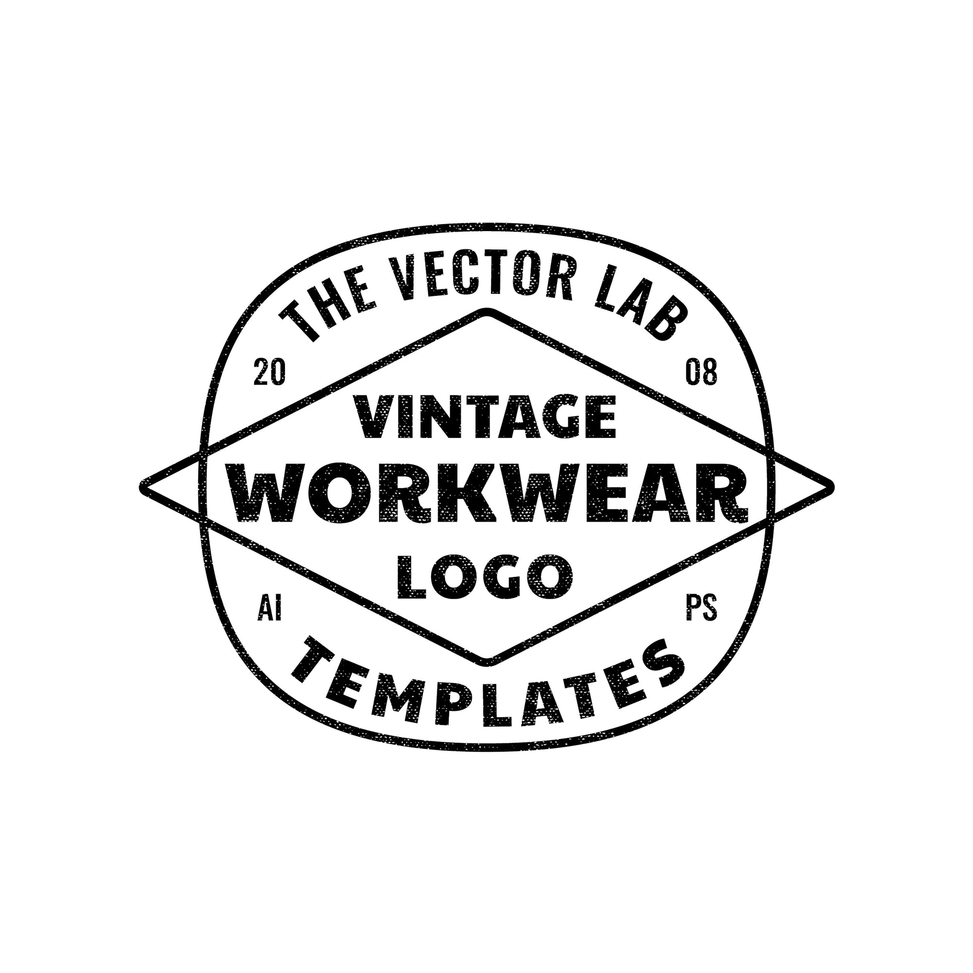 Vintage Workwear Logo Templates for Photoshop and Illustrator