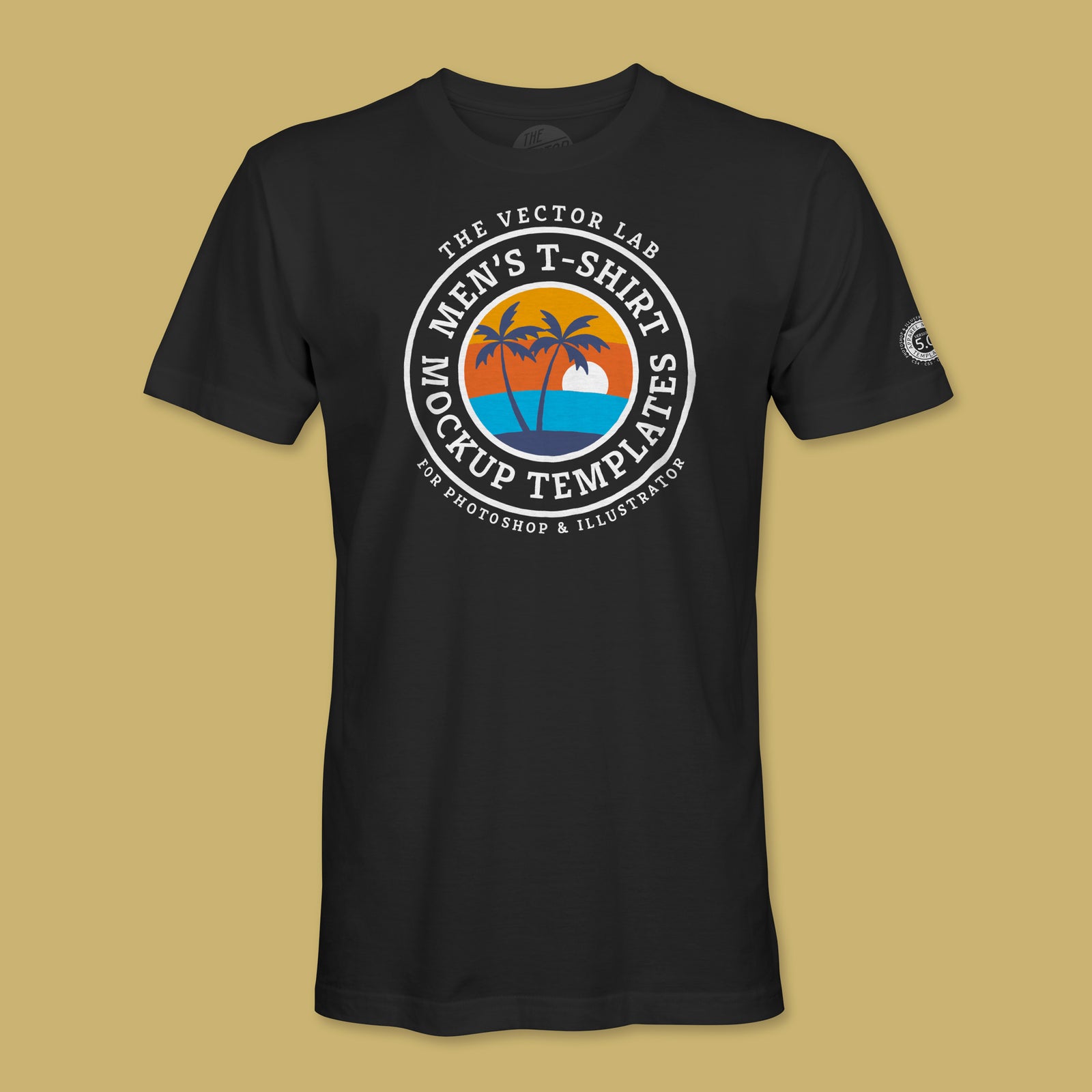 Men's T-Shirt Mockup Templates for Photoshop and Illustrator