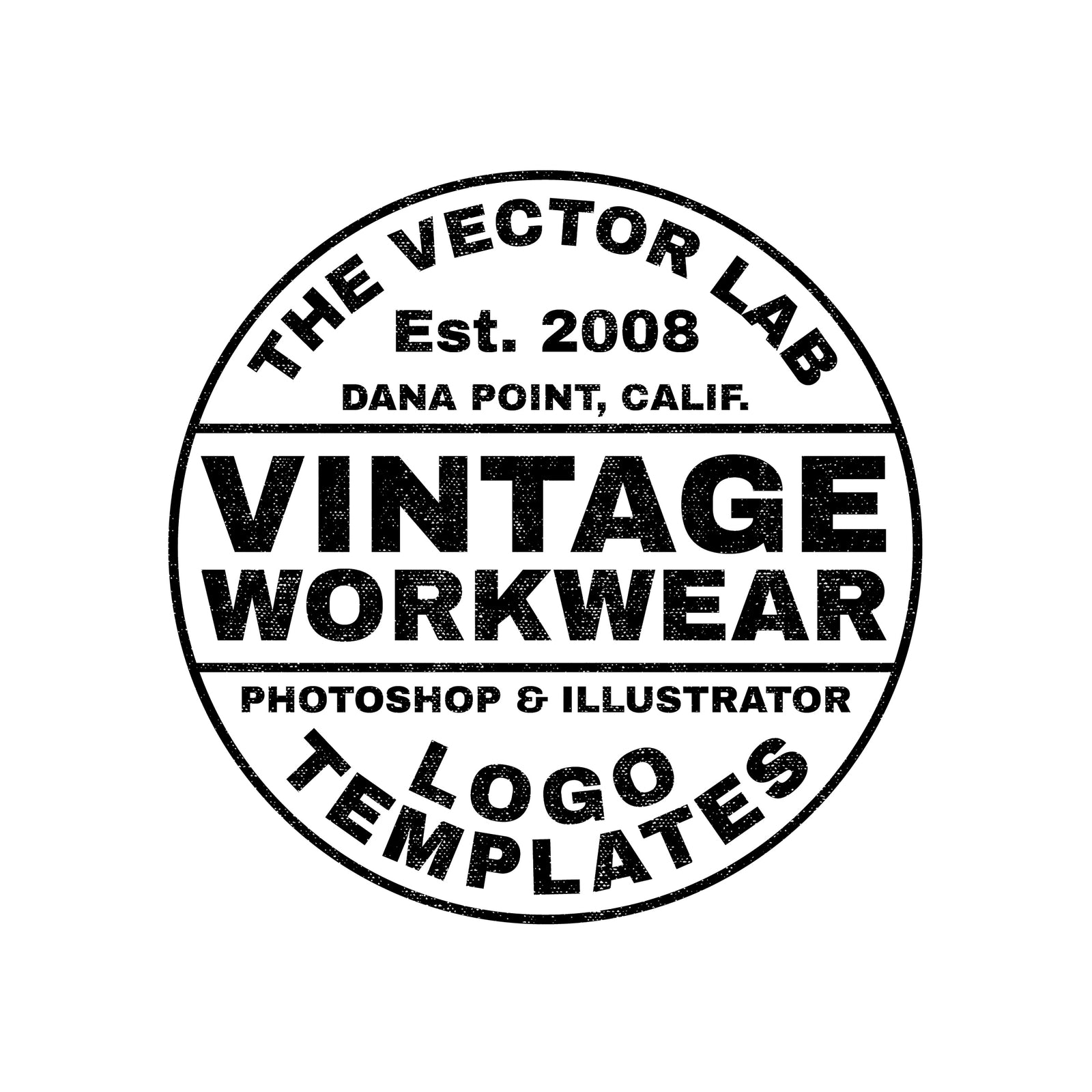 Vintage Workwear Logo Templates for Photoshop and Illustrator