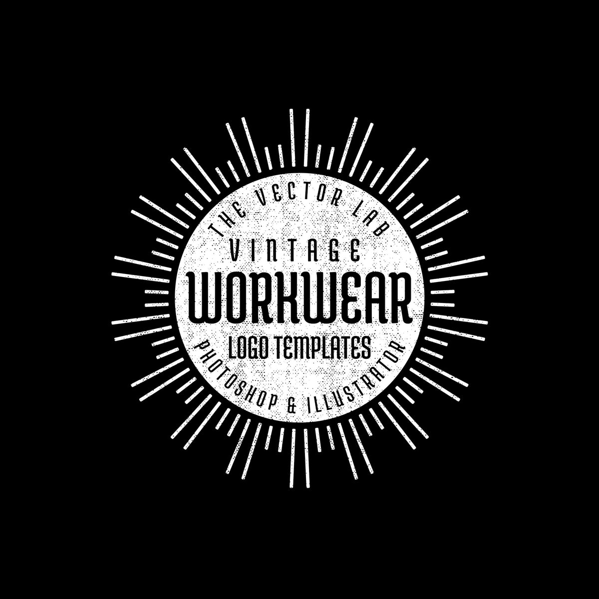 Vintage Workwear Logo Templates for Photoshop and Illustrator