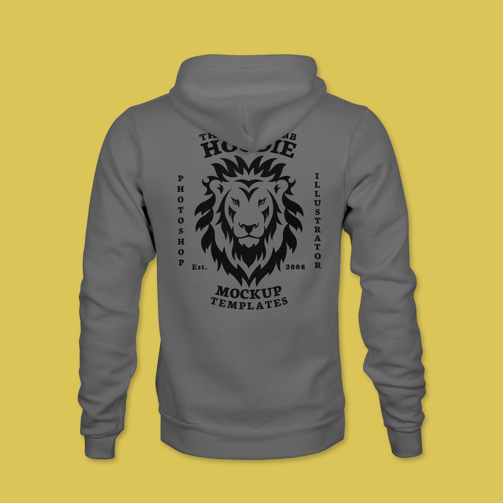 Men's Hoodie Sweatshirt Mockup Templates for Photoshop and Illustrator