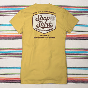 Shop Shirts: Women's T-Shirt Mockup Templates + Backgrounds