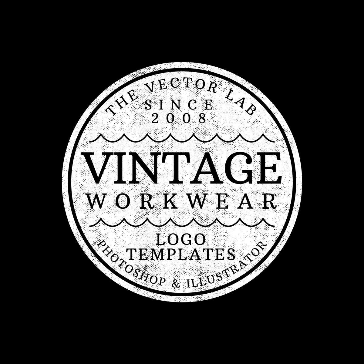Vintage Workwear Logo Templates for Photoshop and Illustrator