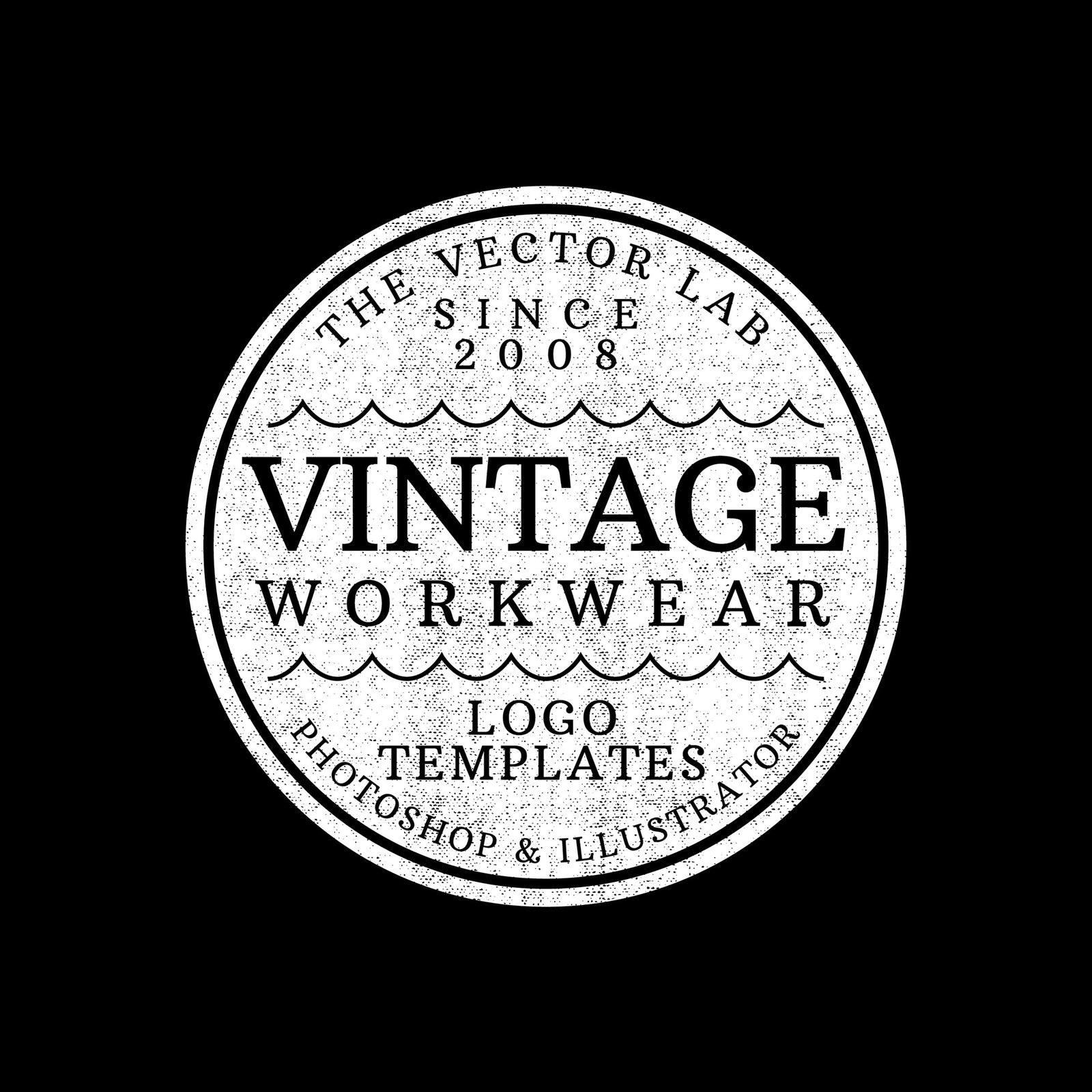 Vintage Workwear Logo Templates for Photoshop and Illustrator