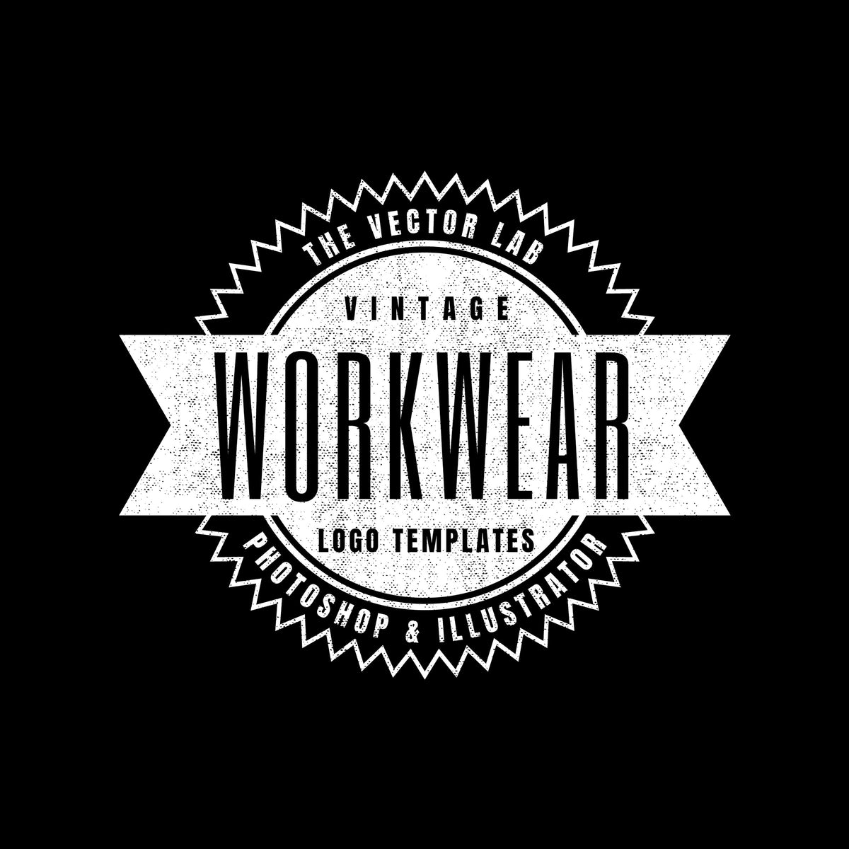 Vintage Workwear Logo Templates for Photoshop and Illustrator