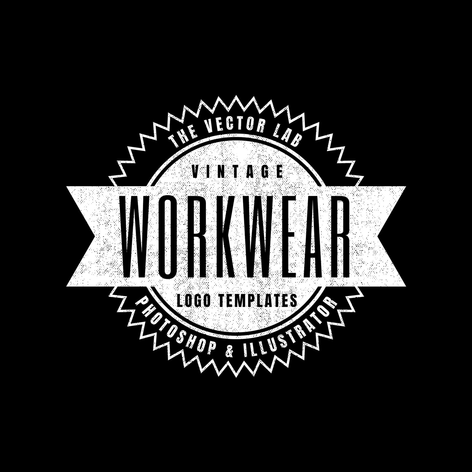 Vintage Workwear Logo Templates for Photoshop and Illustrator