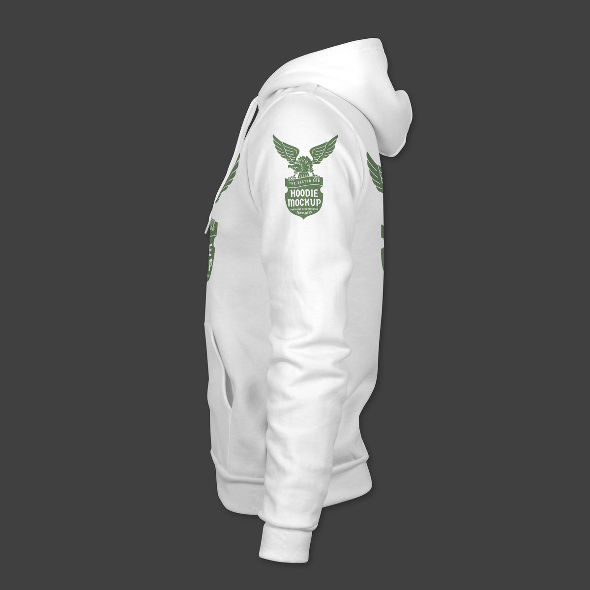 Men's Hoodie Sweatshirt Mockup Templates for Photoshop and Illustrator