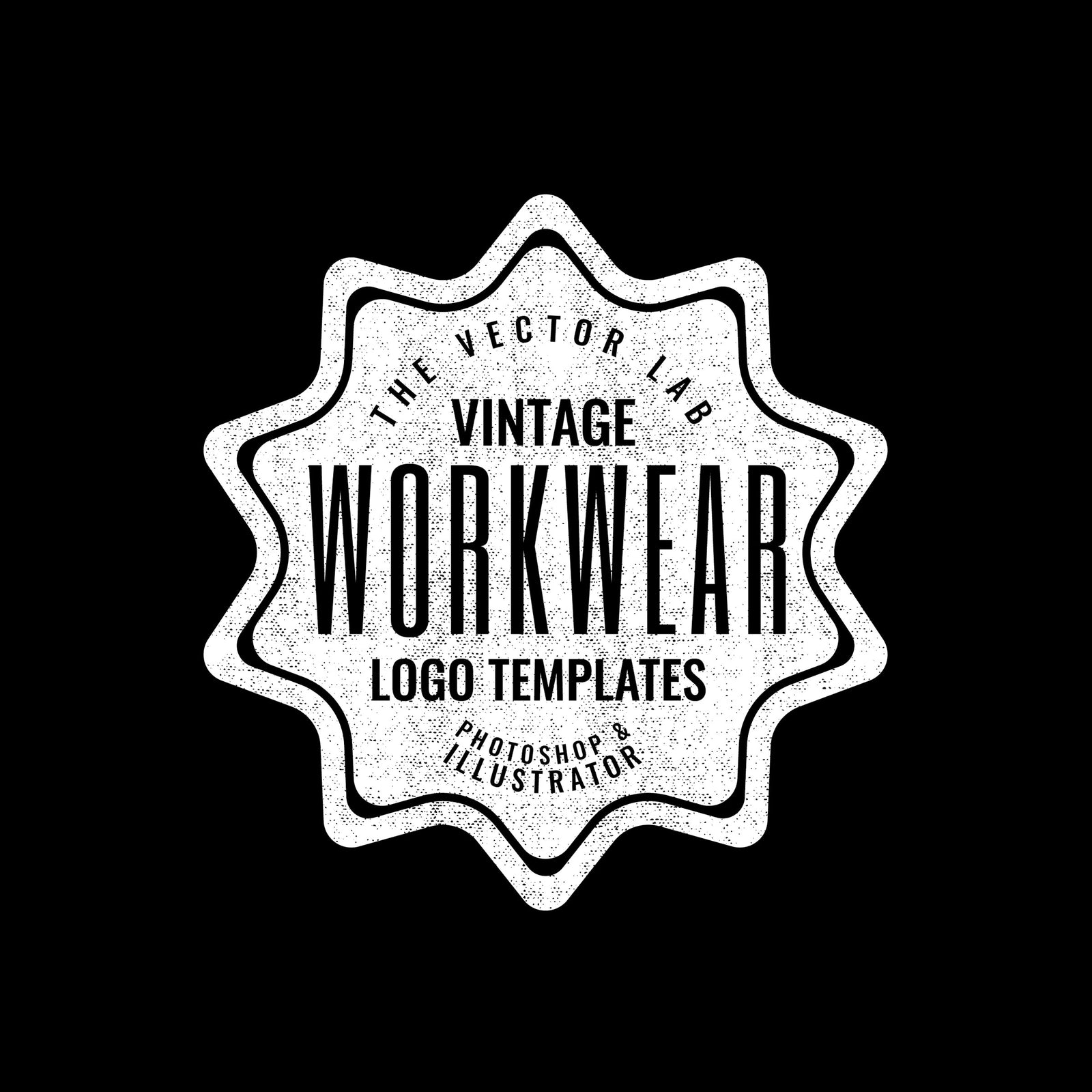 Vintage Workwear Logo Templates for Photoshop and Illustrator