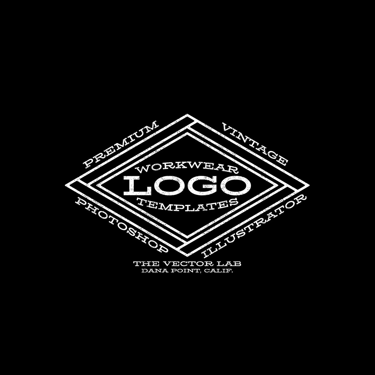 Vintage Workwear Logo Templates for Photoshop and Illustrator
