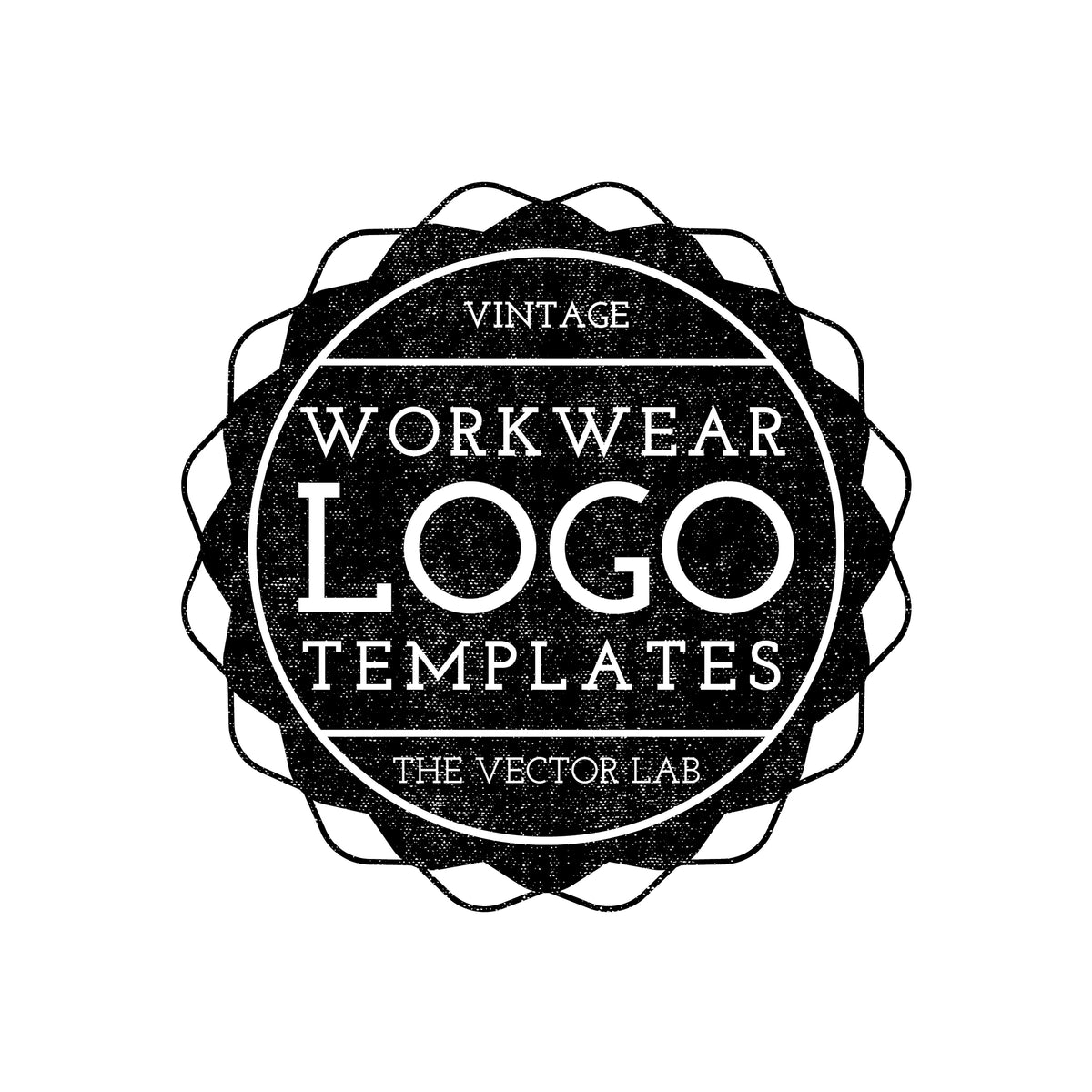 Vintage Workwear Logo Templates for Photoshop and Illustrator
