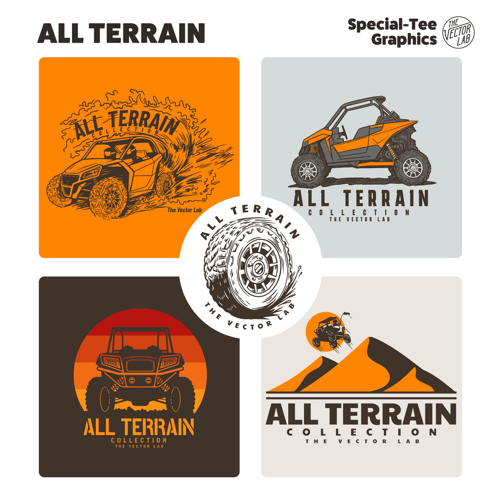 All Terrain ATV Graphic Logo Templates
