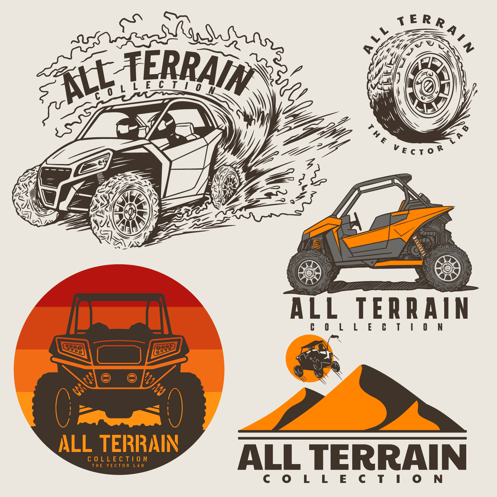 All Terrain ATV Graphic Logo Templates