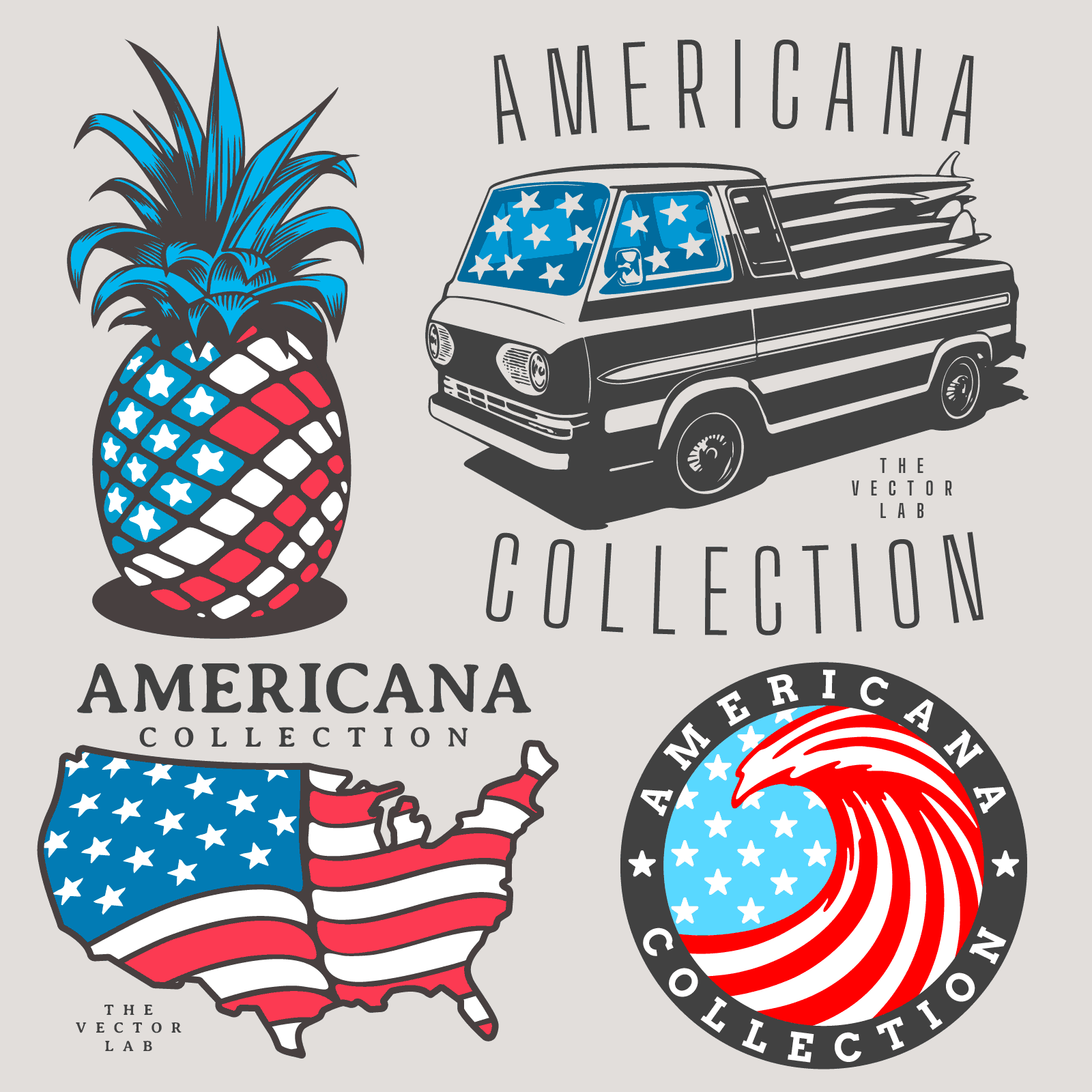 Americana Graphic Logo Templates