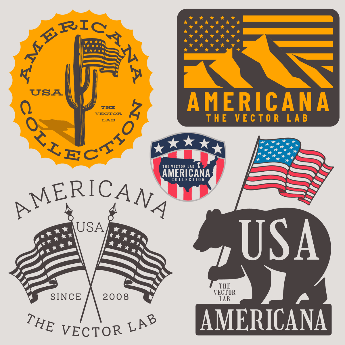 Americana Graphic Logo Templates