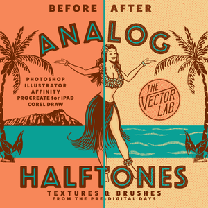 Analog Halftones - Brushes and Textures