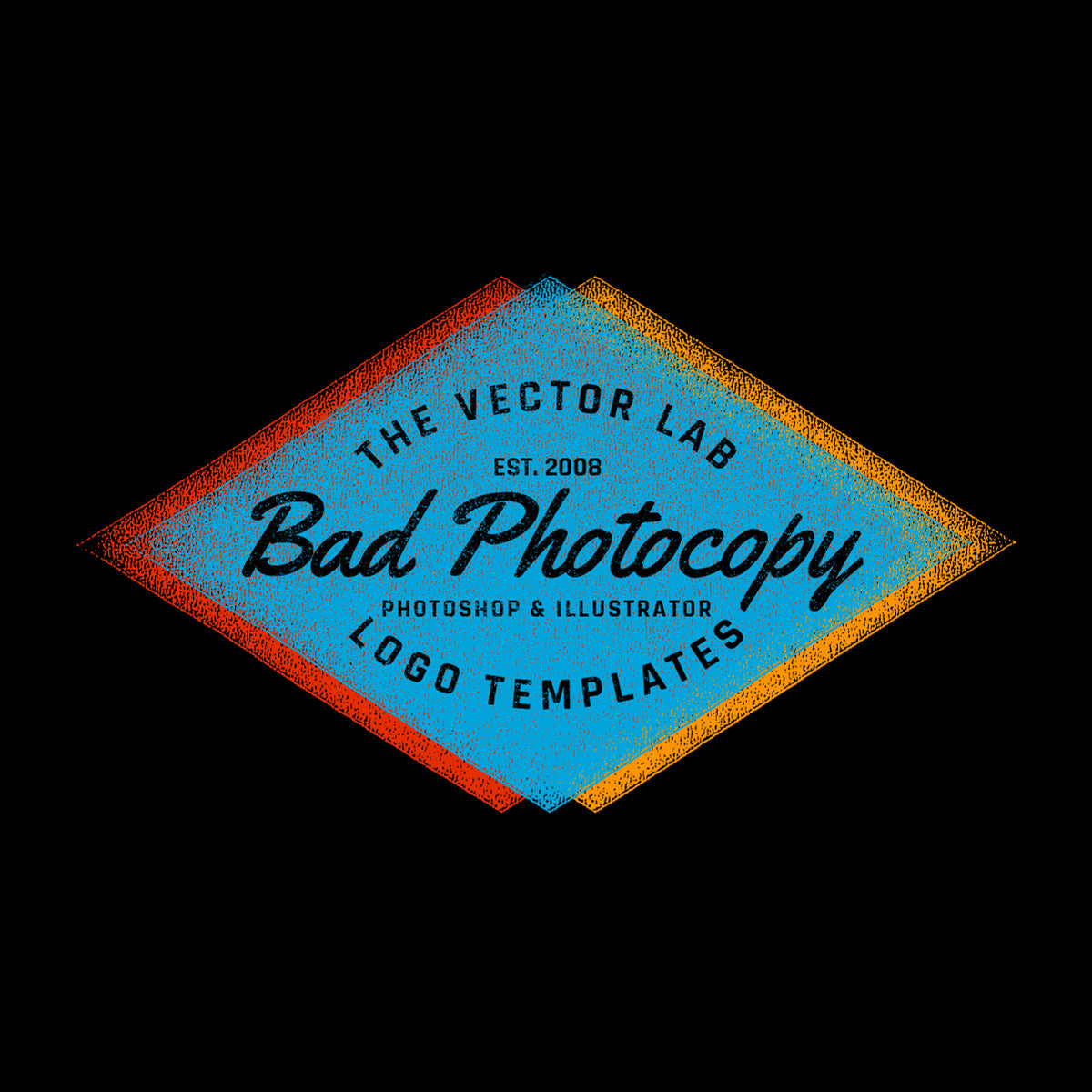 Bad Photocopy Logo Templates for Photoshop and Illustrator