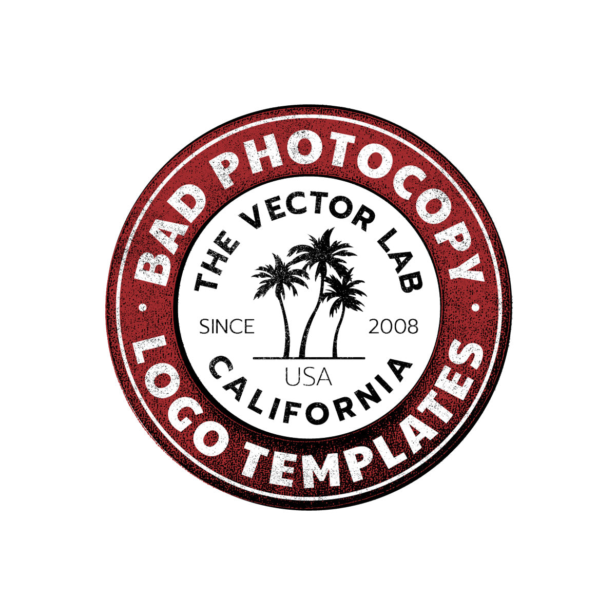 Bad Photocopy Logo Templates for Photoshop and Illustrator