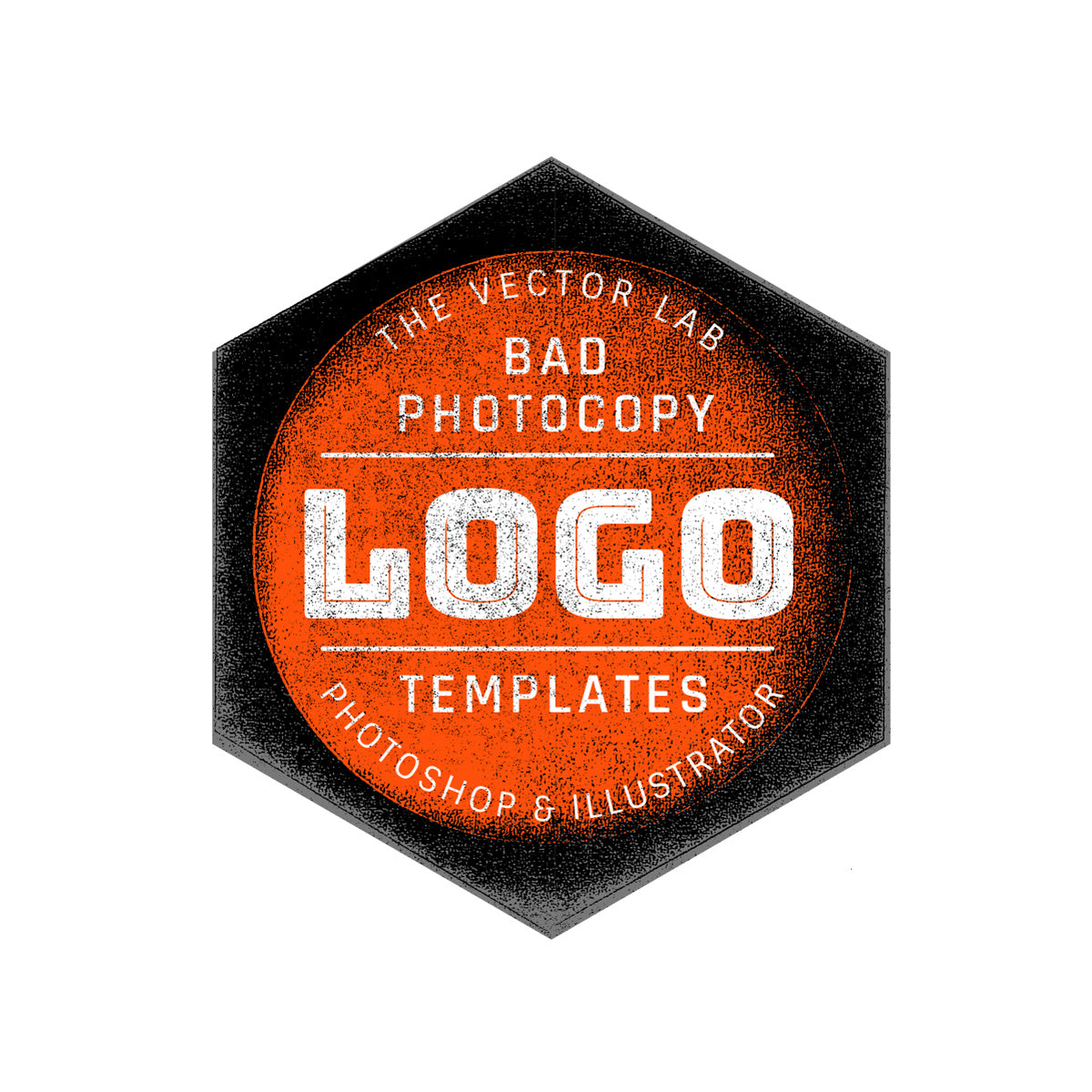 Bad Photocopy Logo Templates for Photoshop and Illustrator