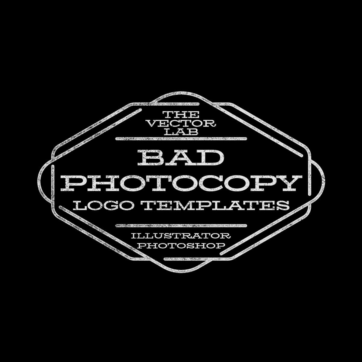 Bad Photocopy Logo Templates for Photoshop and Illustrator