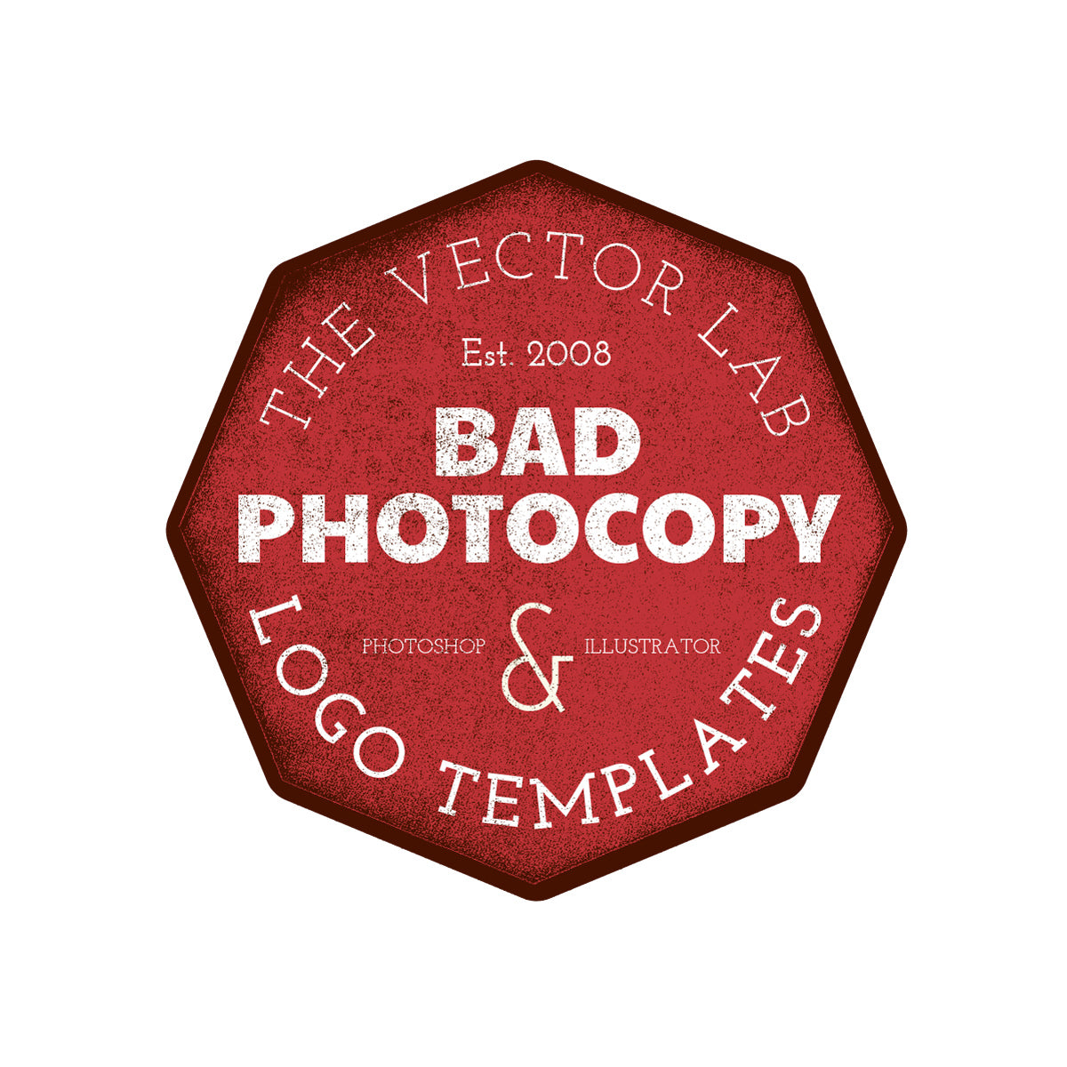 Bad Photocopy Logo Templates for Photoshop and Illustrator