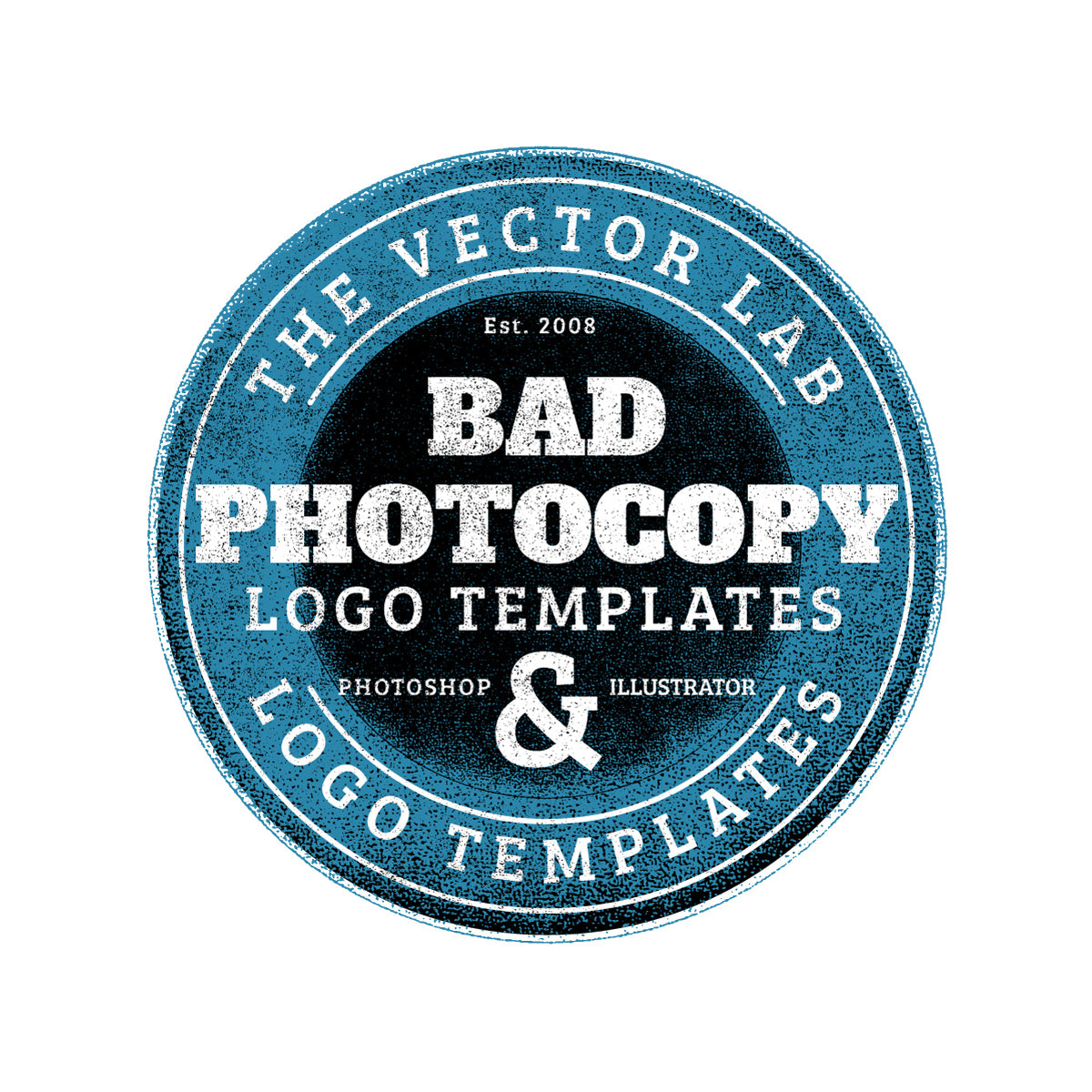 Bad Photocopy Logo Templates for Photoshop and Illustrator