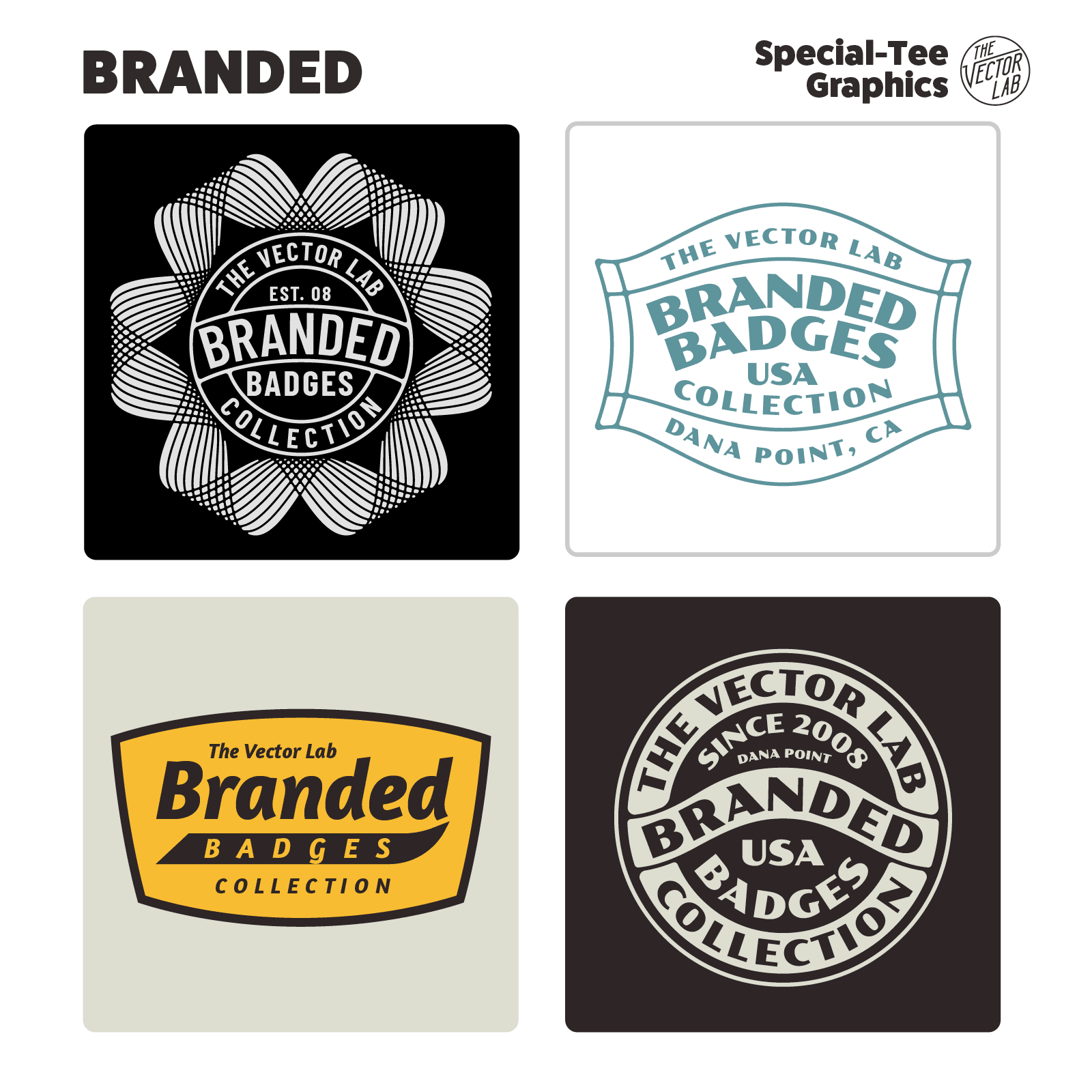 Branded Badges - Graphic Logo Templates