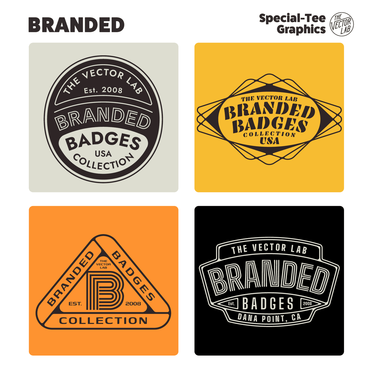 Branded Badges - Graphic Logo Templates