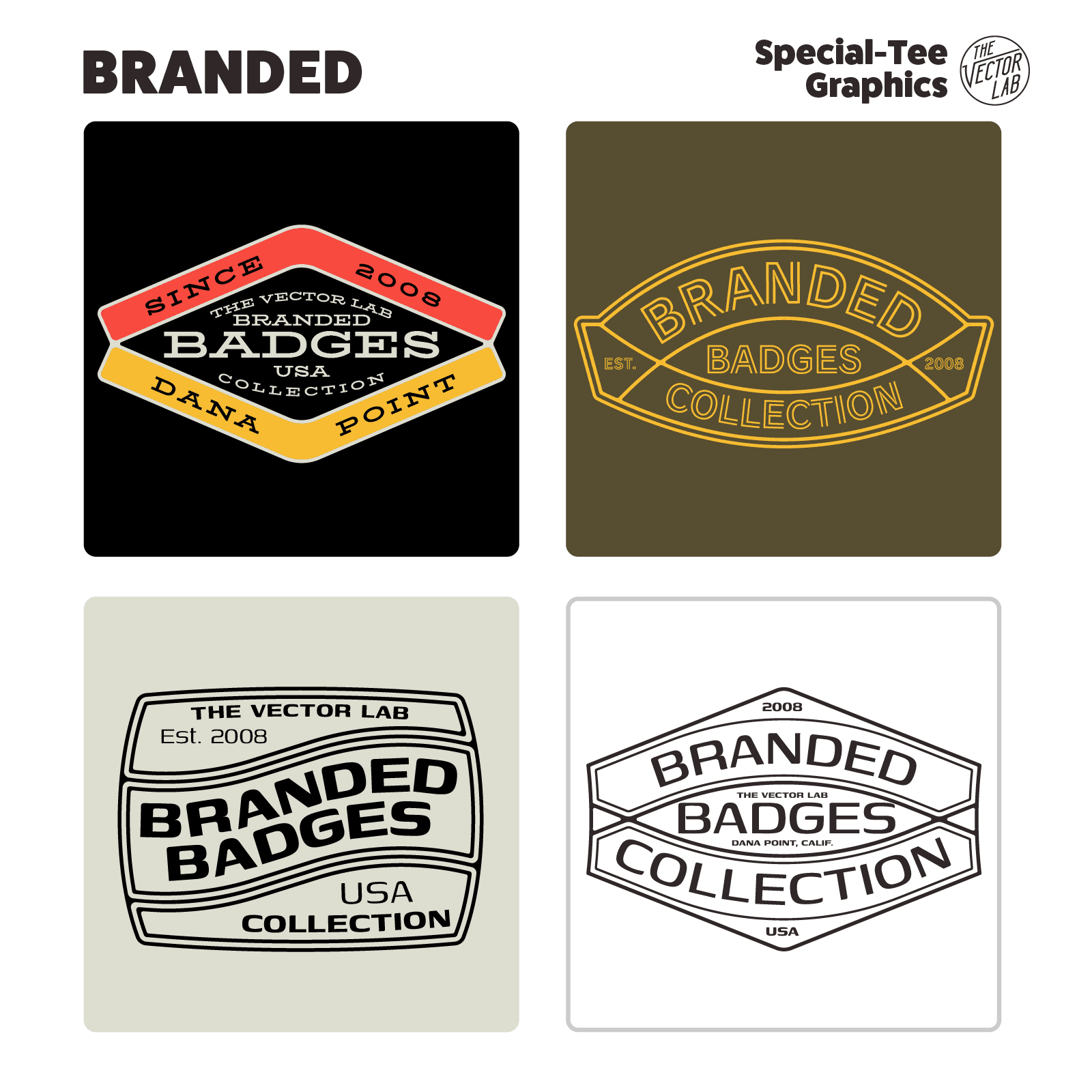 Branded Badges - Graphic Logo Templates