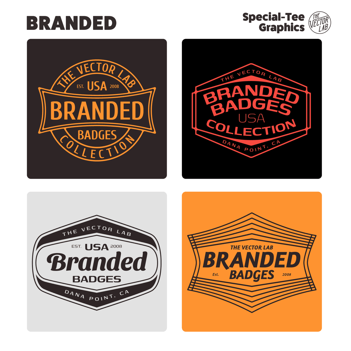 Branded Badges - Graphic Logo Templates