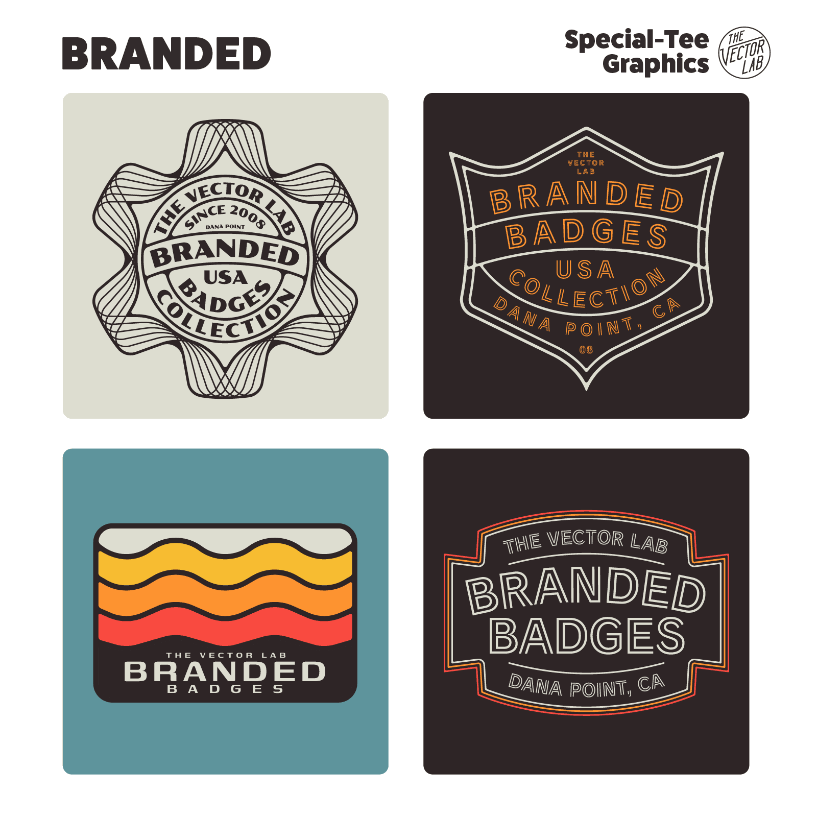 Branded Badges - Graphic Logo Templates