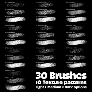 Soft Top Textures Shader Brushes for Photoshop Procreate Affinity