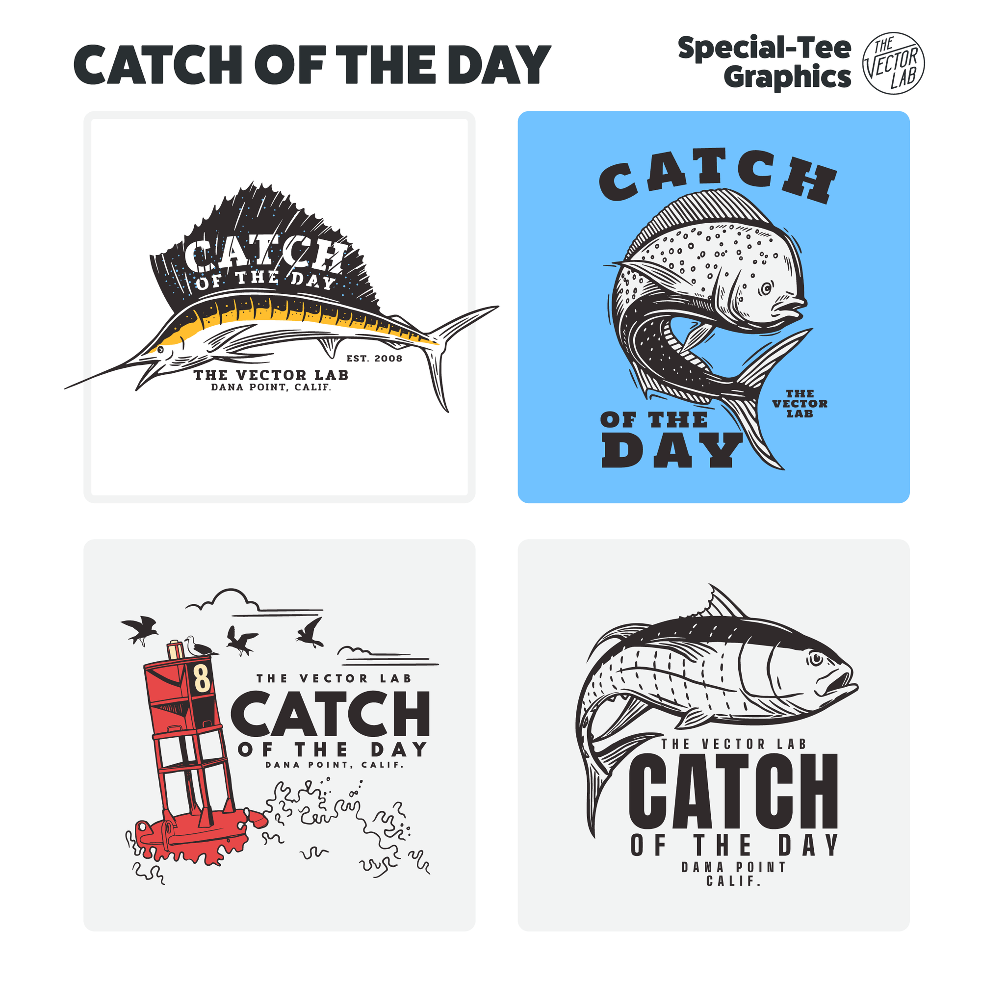 Catch of the Day Fishing Graphics for Adobe Affinity CorelDraw