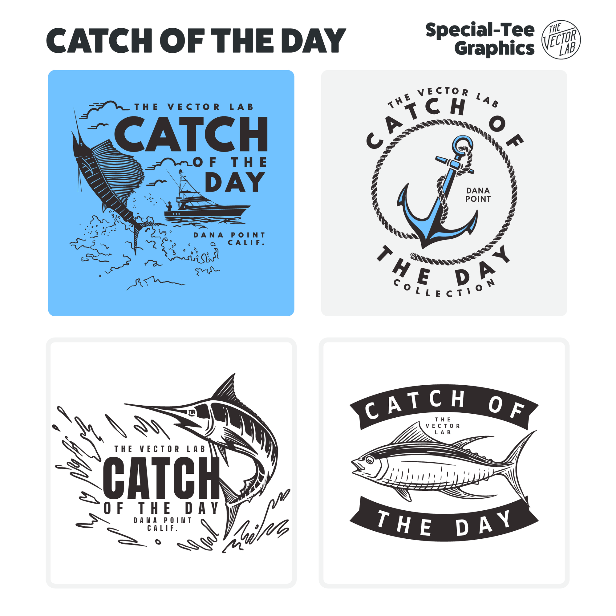 Catch of the Day Fishing Graphics for Adobe Affinity CorelDraw