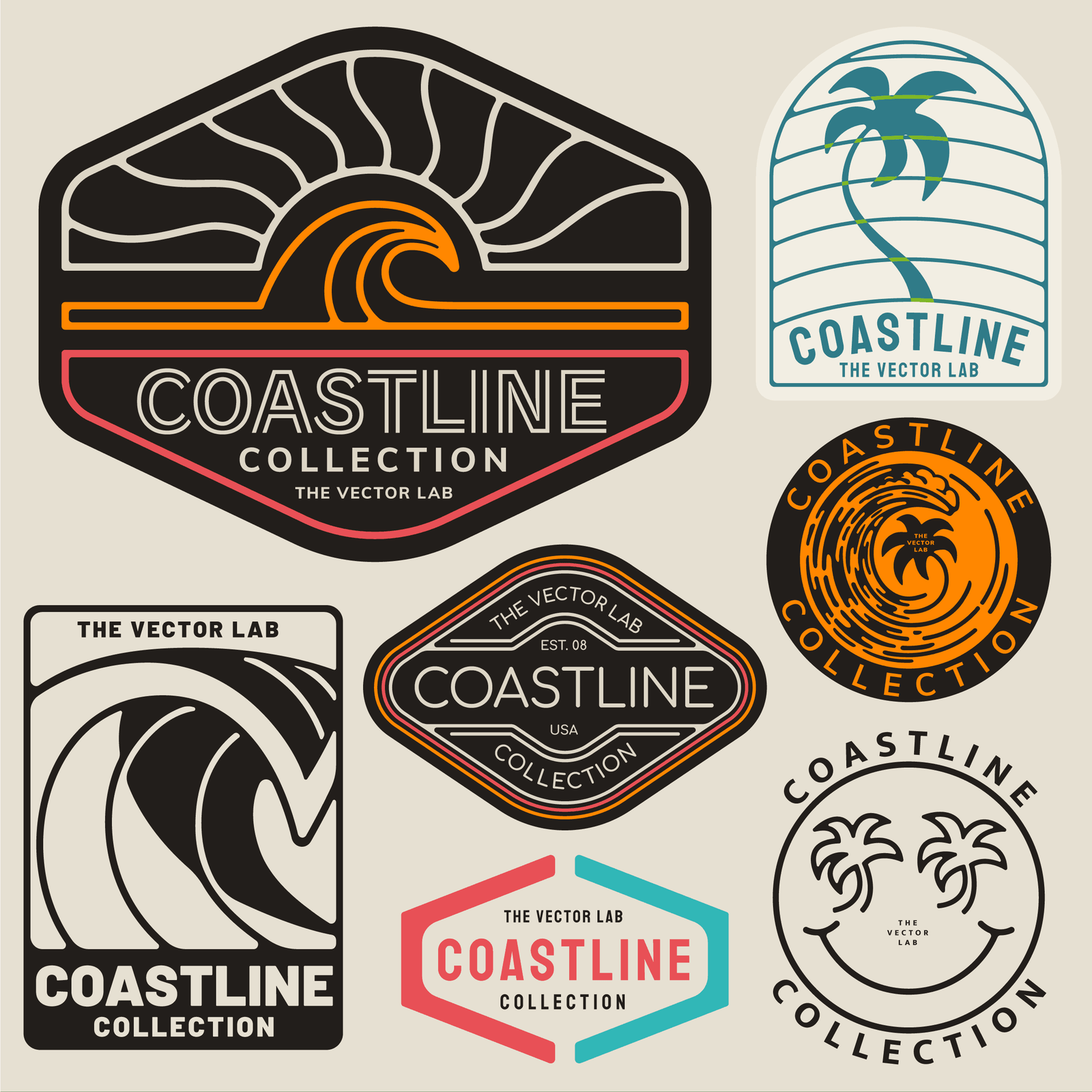 Coastline Graphic Logo Templates