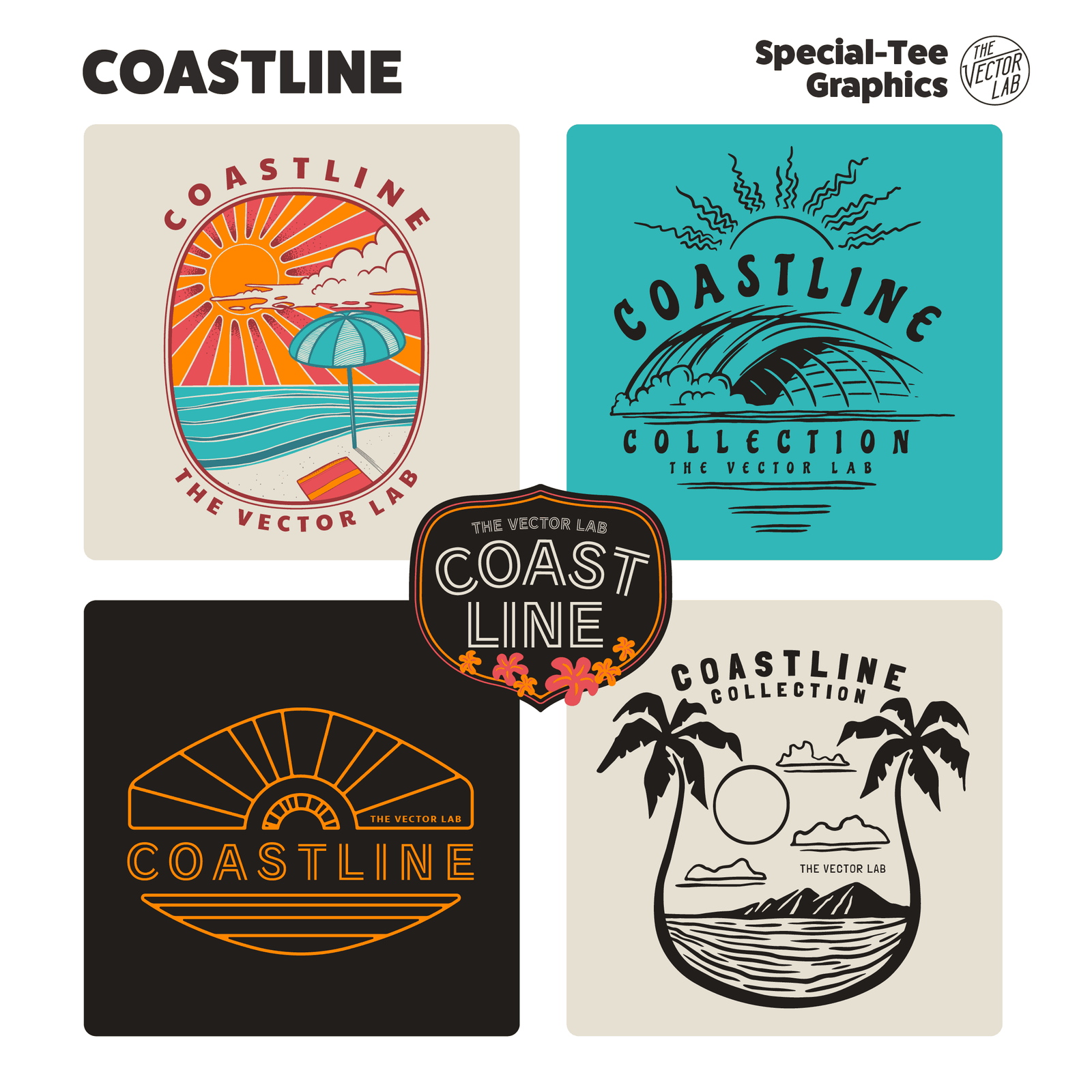 Coastline Graphic Logo Templates