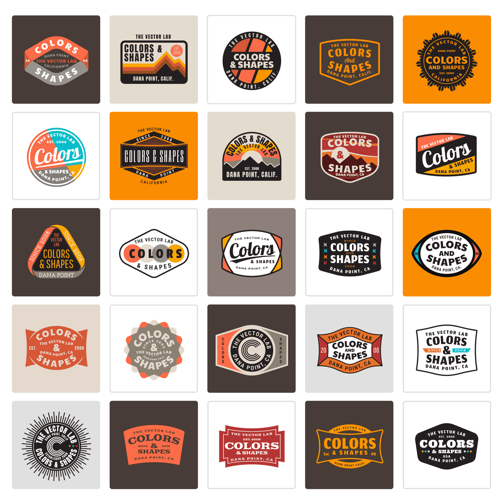 Colors & Shapes Graphic Logo Templates for Adobe Affinity CorelDraw